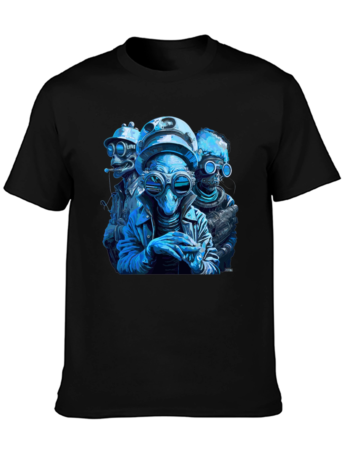 Sci-Fi Crew Graphic Tee - Cool Alien Design