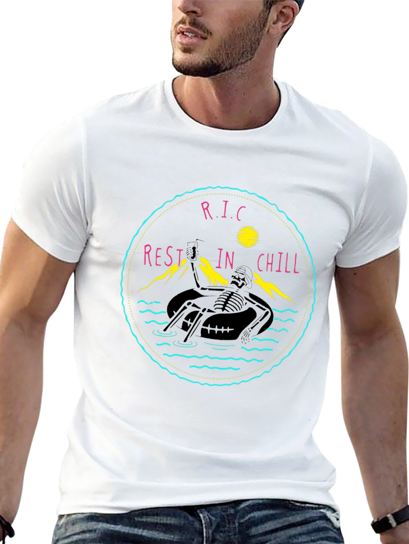 Rest In Chill Skeleton Graphic Tee
