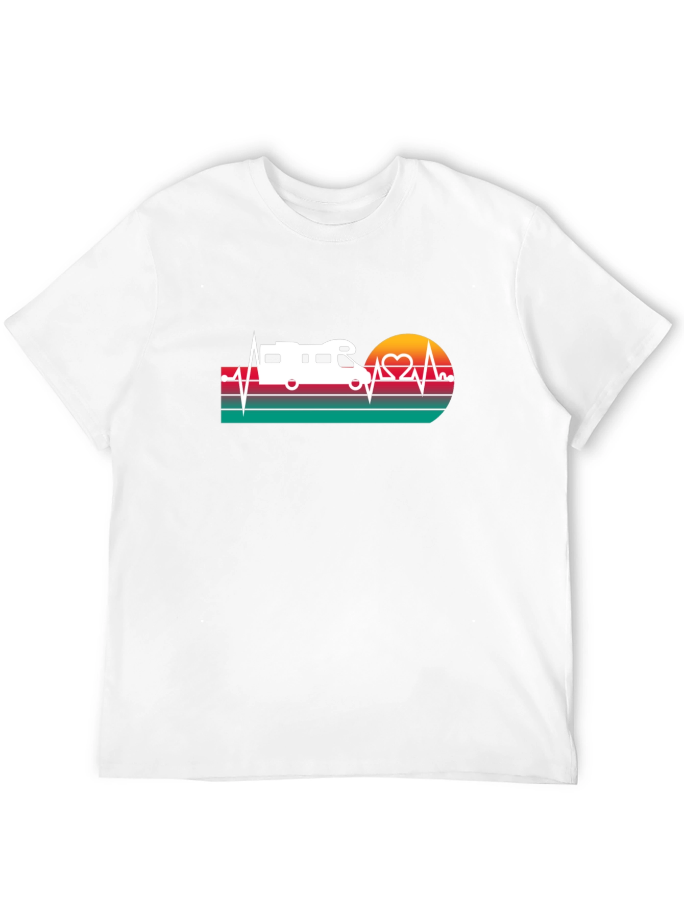 RV Heartbeat T-Shirt - Camping Lovers Tee