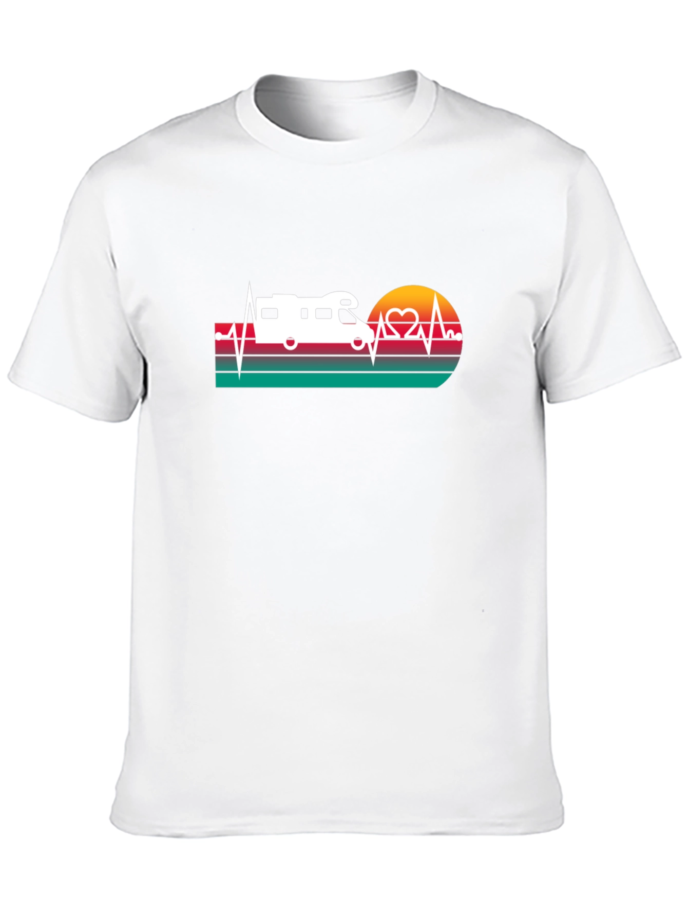 RV Heartbeat T-Shirt - Camping Lovers Tee