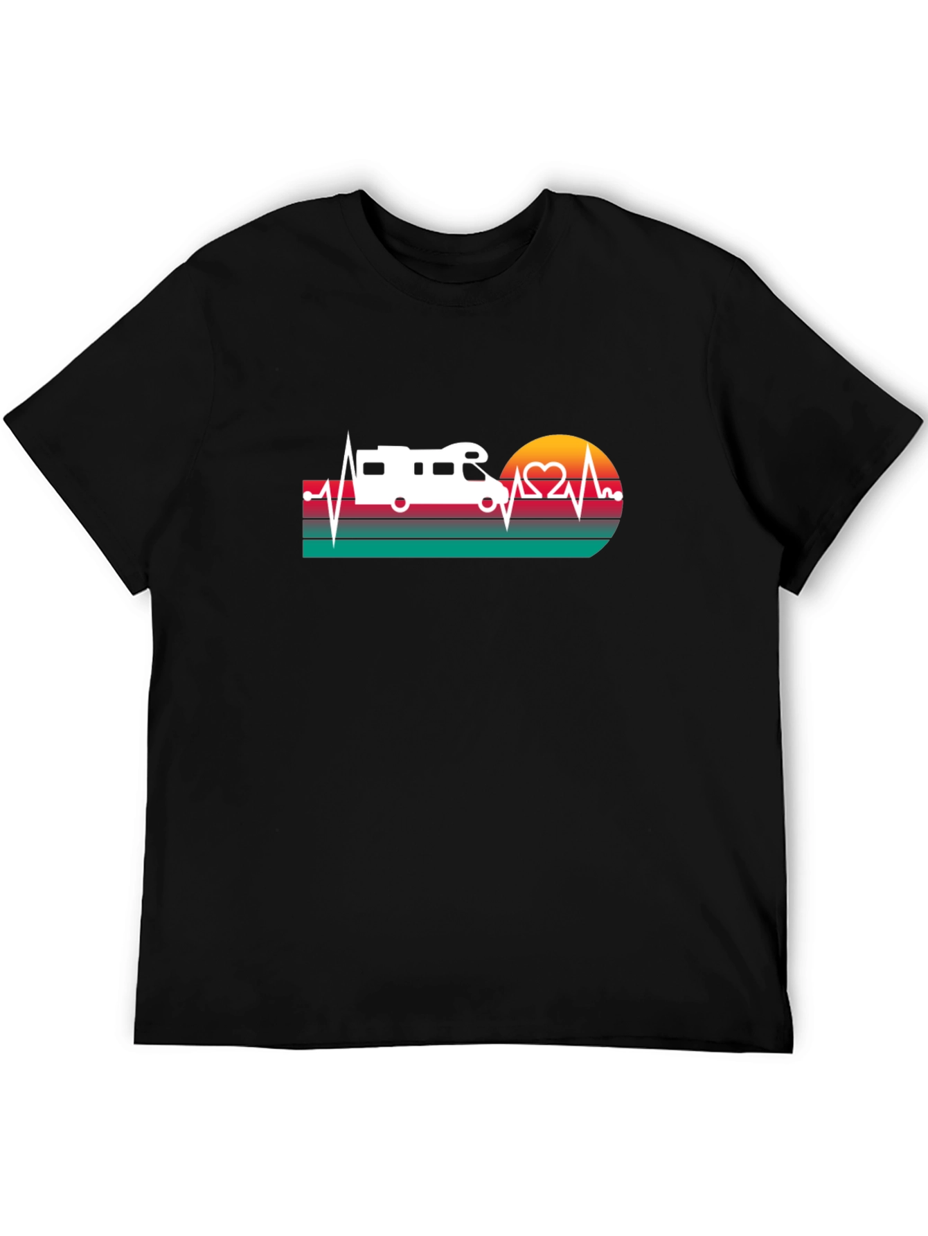 RV Heartbeat T-Shirt - Camping Lovers Tee