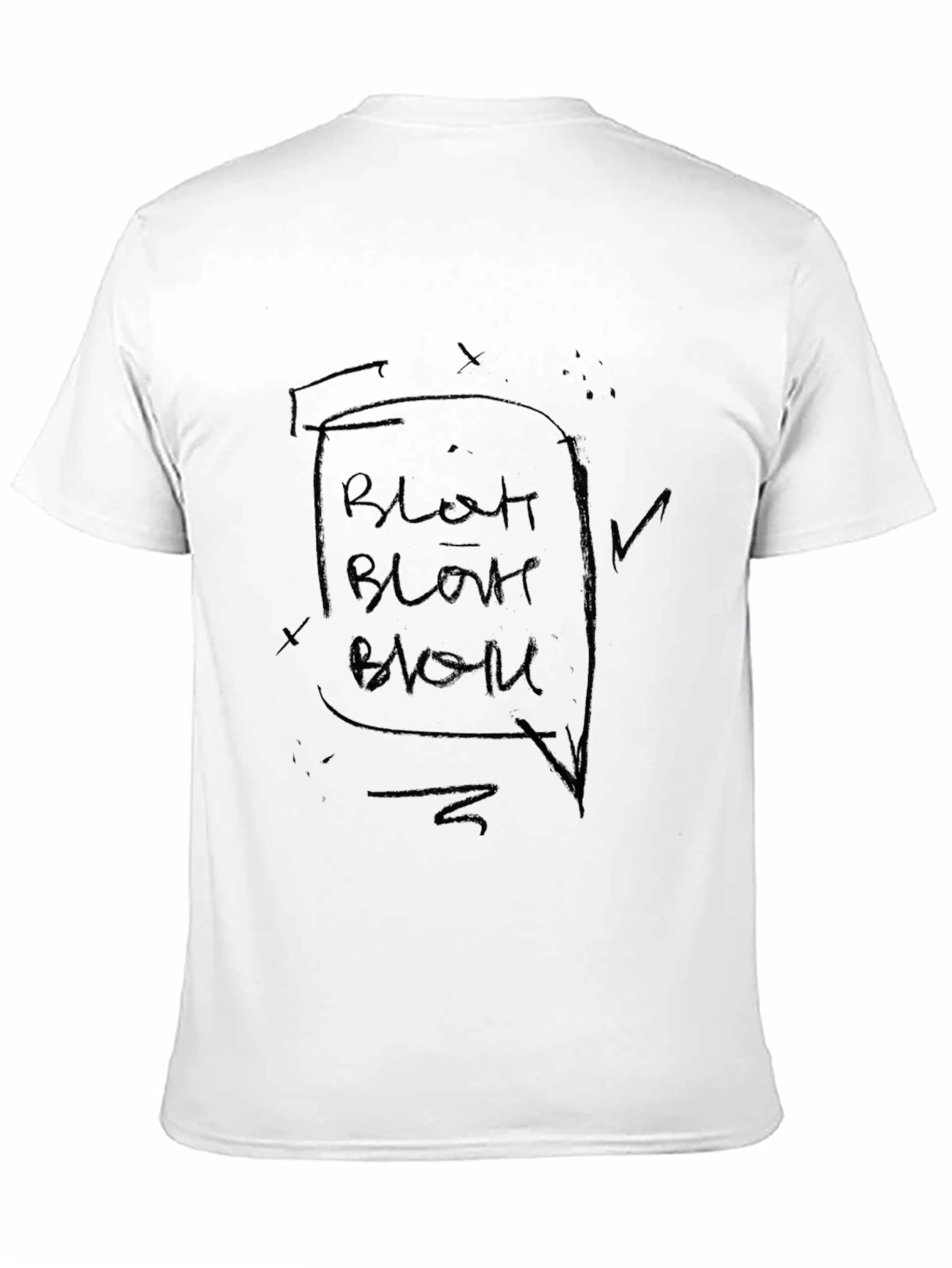 Black Blah Speech Bubble Graphic T-Shirt