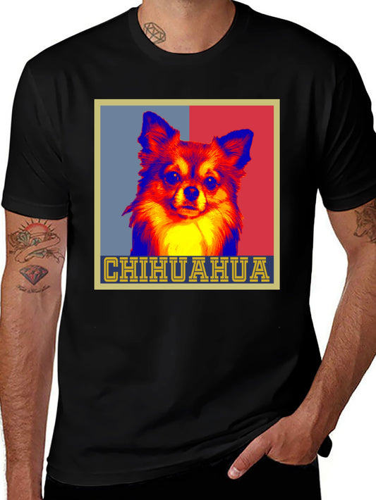 Chihuahua Dog Pop Art Graphic Print Tee