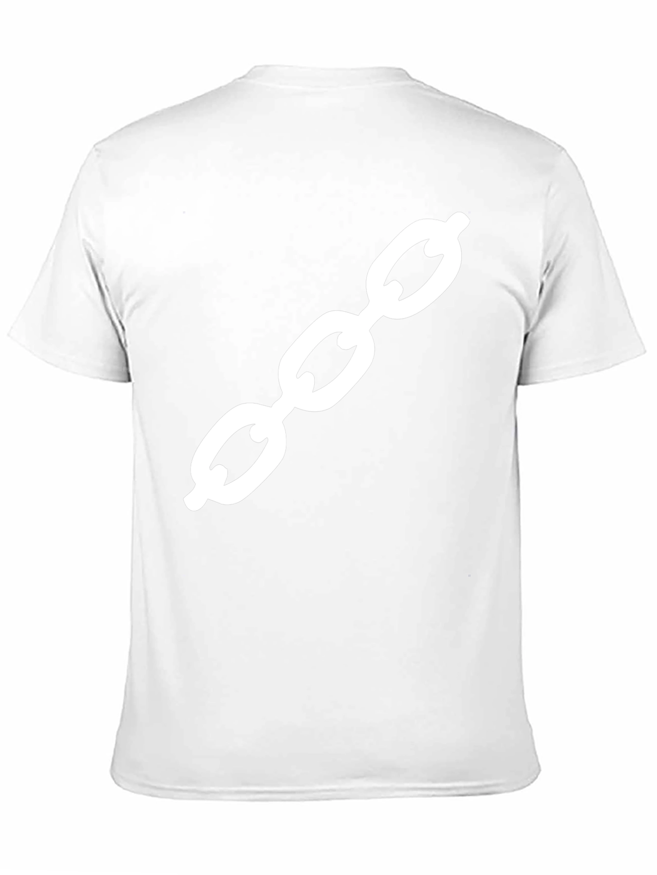 Chain Link Graphic Tee - Black Cotton Casual T-Shirt