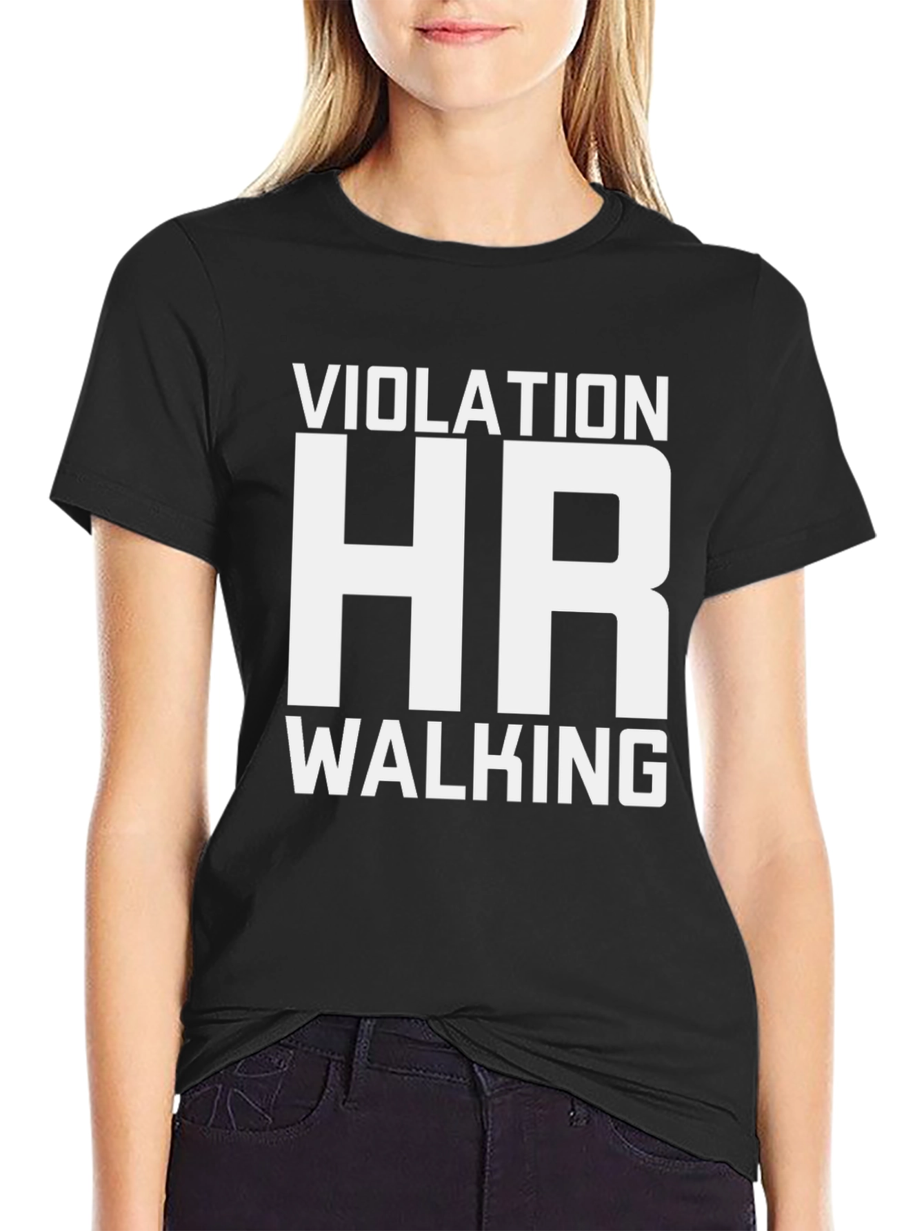 HR Violation Walking T-Shirt Humor Novelty Tee