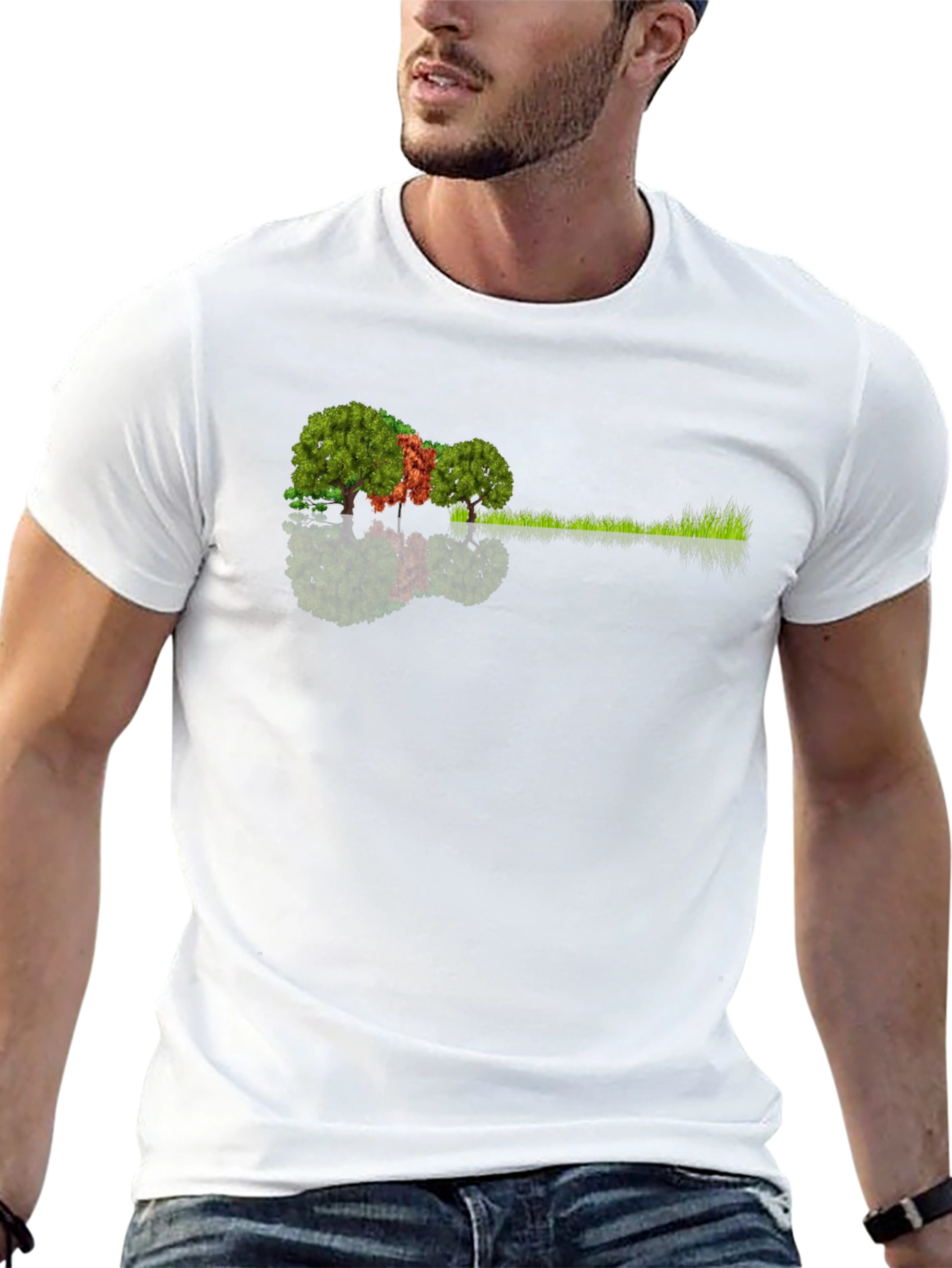 Nature Guitar Tee: Eco-Friendly Music Lovers Shirt