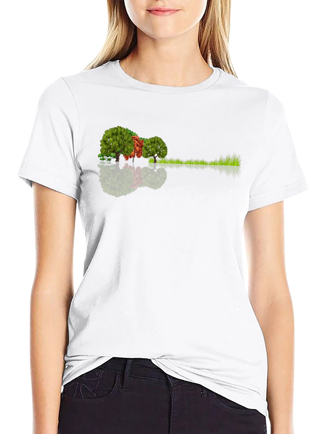 Nature Guitar Tee: Eco-Friendly Music Lovers Shirt