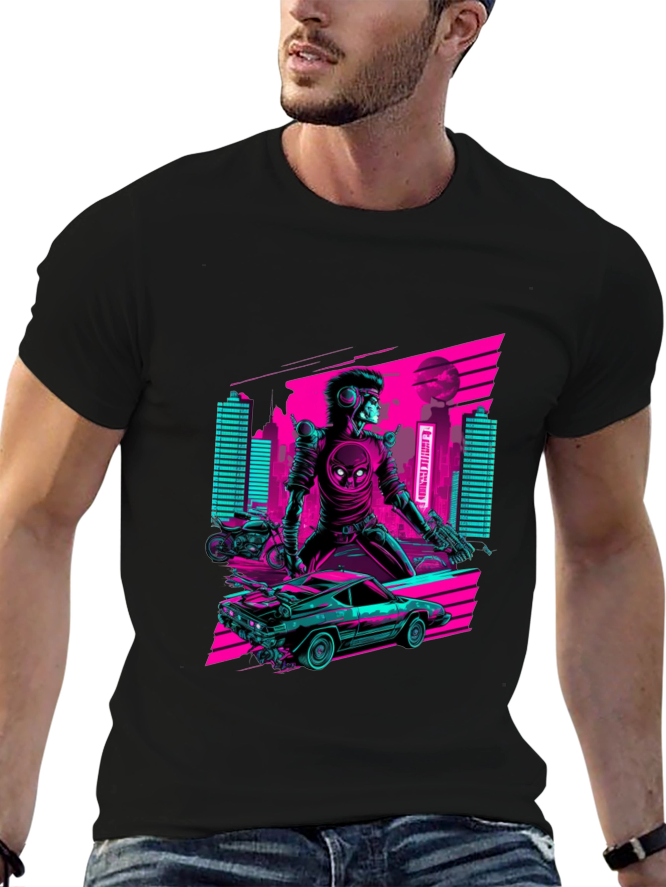 Retro Cyberpunk Rider T-Shirt