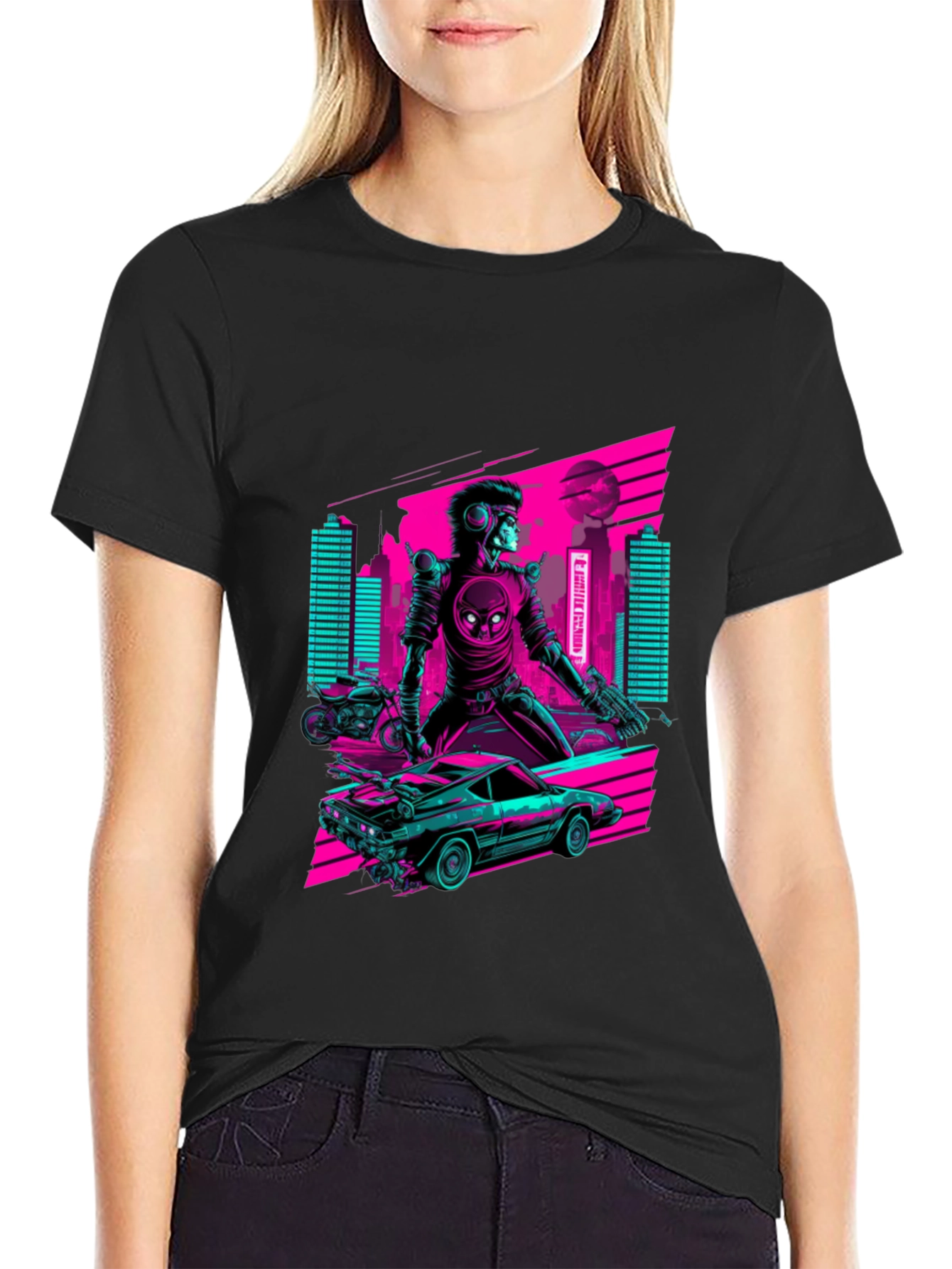 Retro Cyberpunk Rider T-Shirt