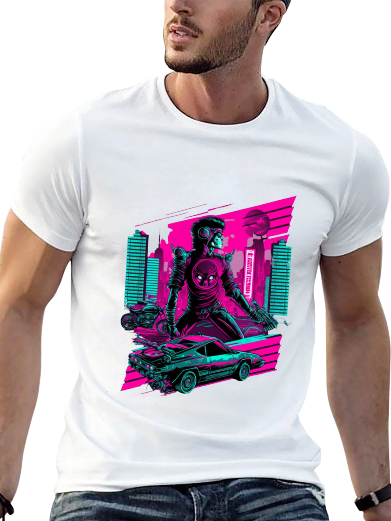 Retro Cyberpunk Rider T-Shirt