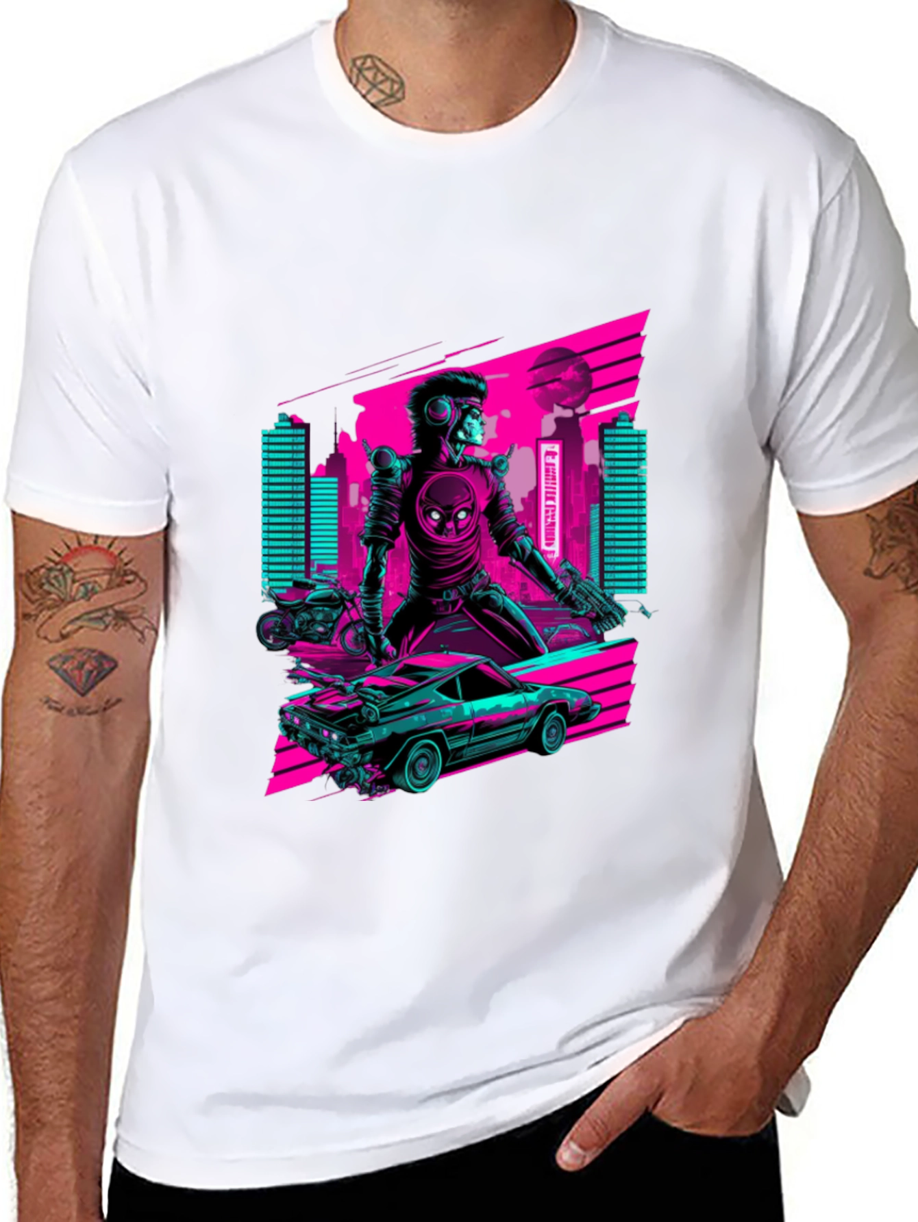 Retro Cyberpunk Rider T-Shirt