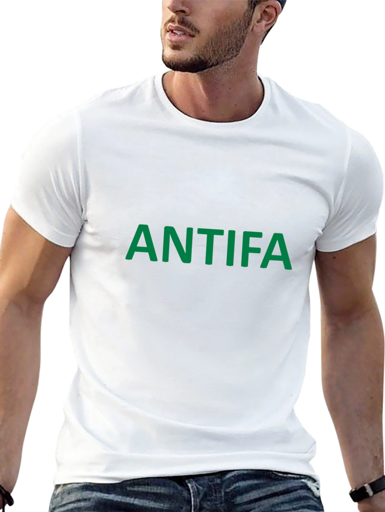 Antifa Graphic Tee - Black Cotton T-Shirt