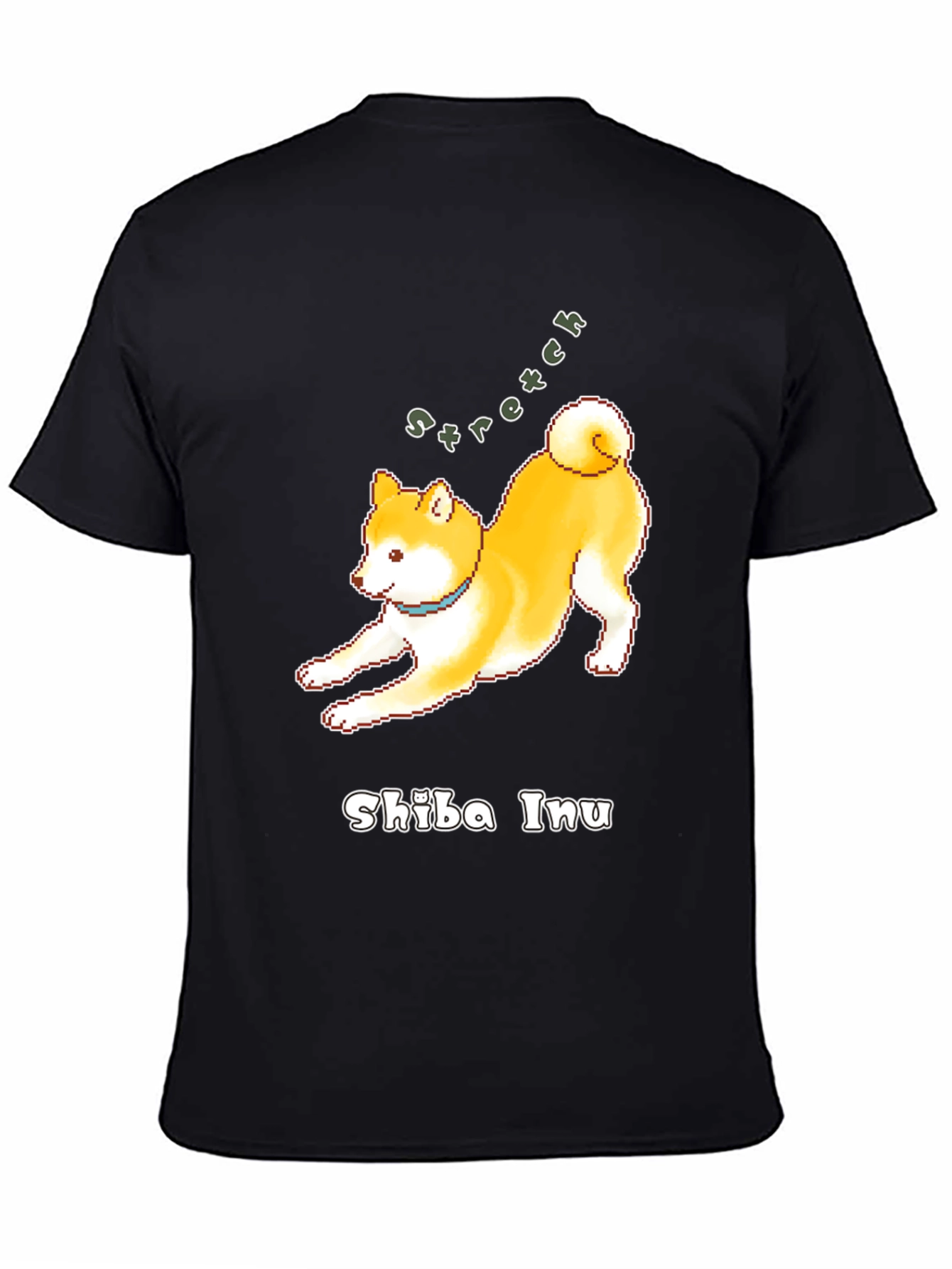 Shiba Inu Stretch Black T-Shirt