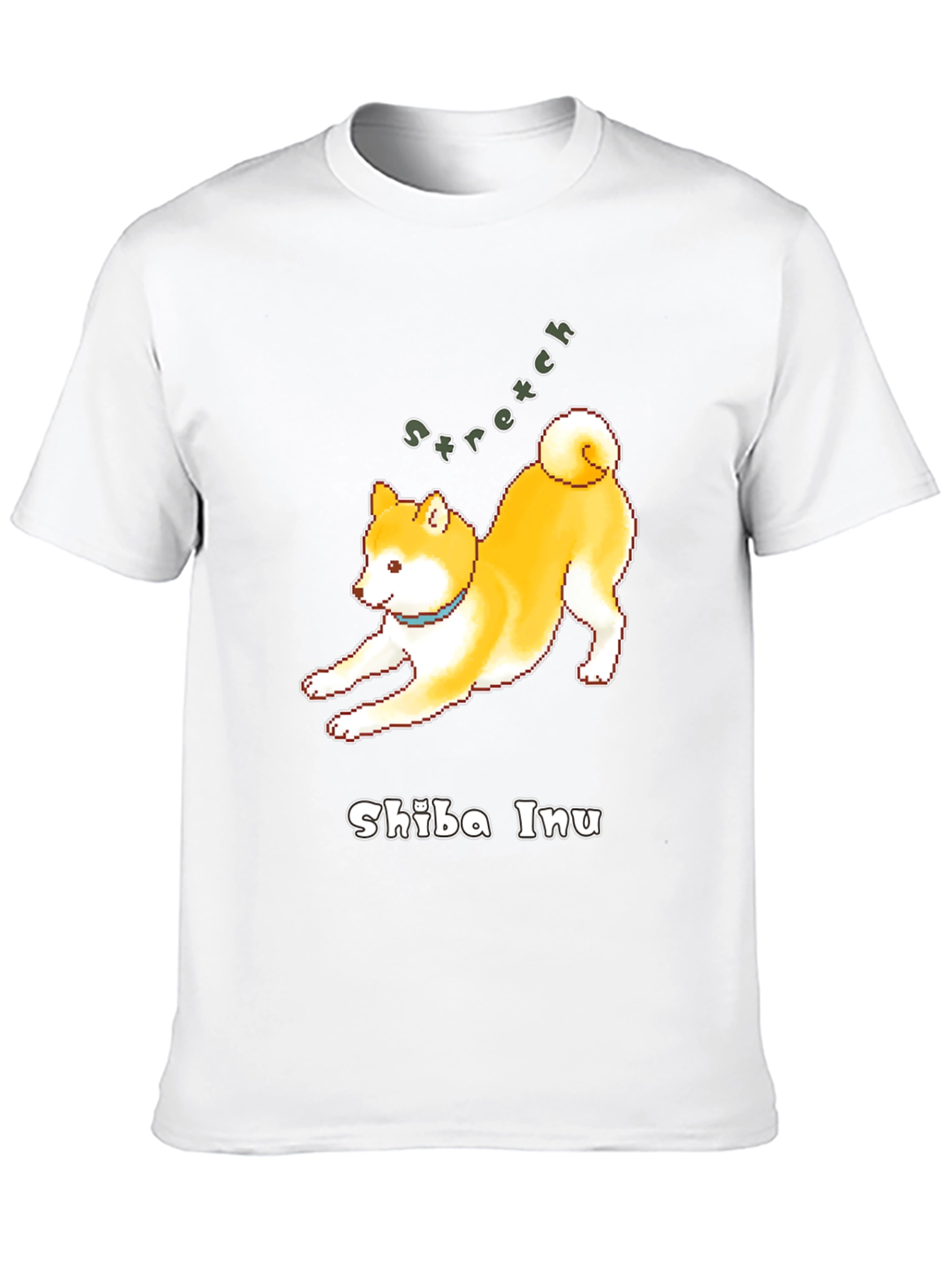 Shiba Inu Stretch Black T-Shirt