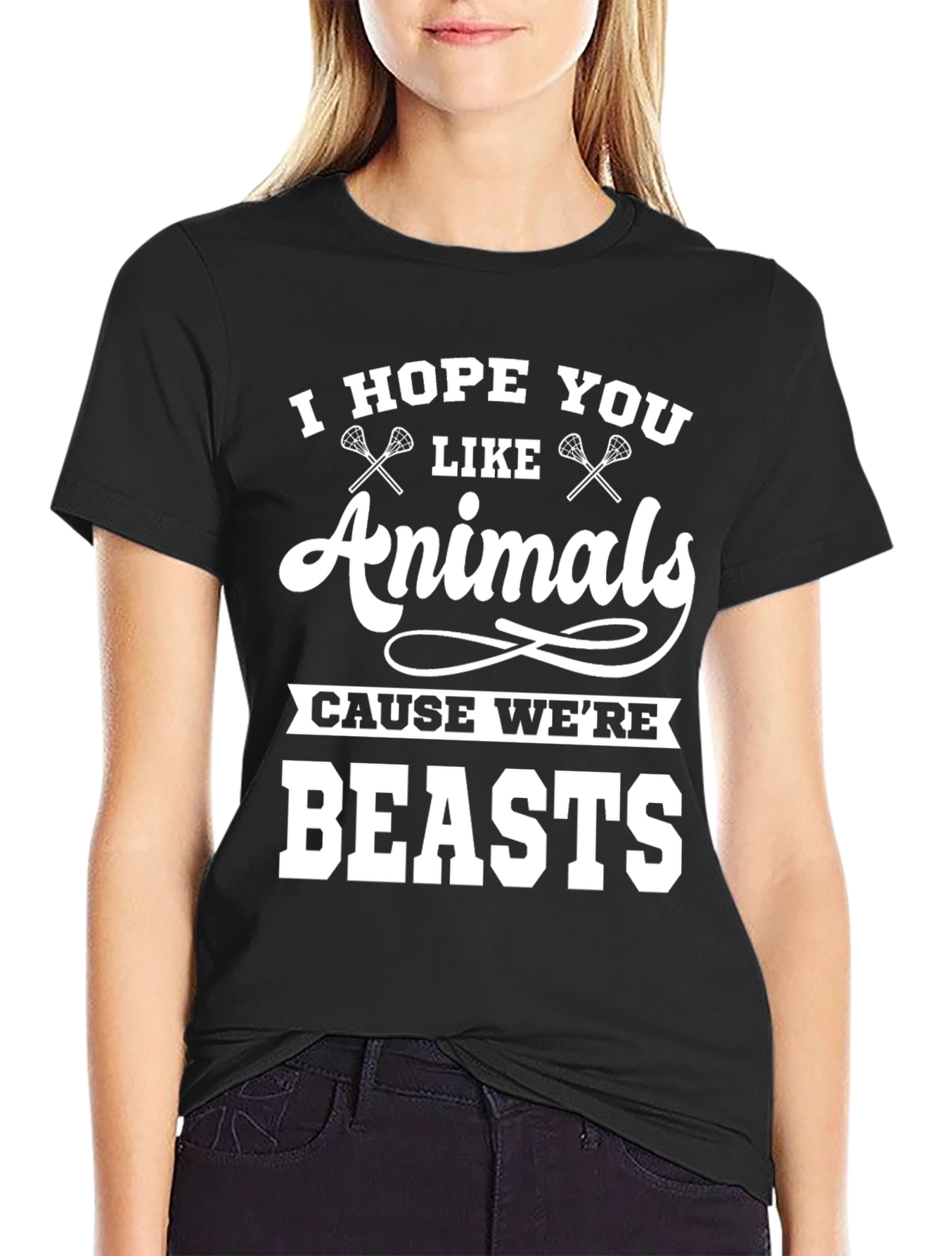 I Hope You Like Animals Lacrosse Graphic Tee