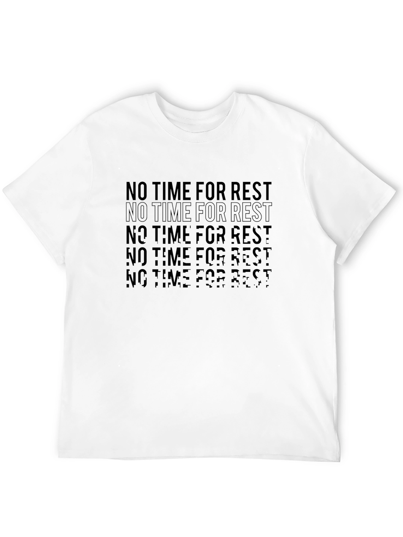 No Time for Rest Graphic Tee - Black