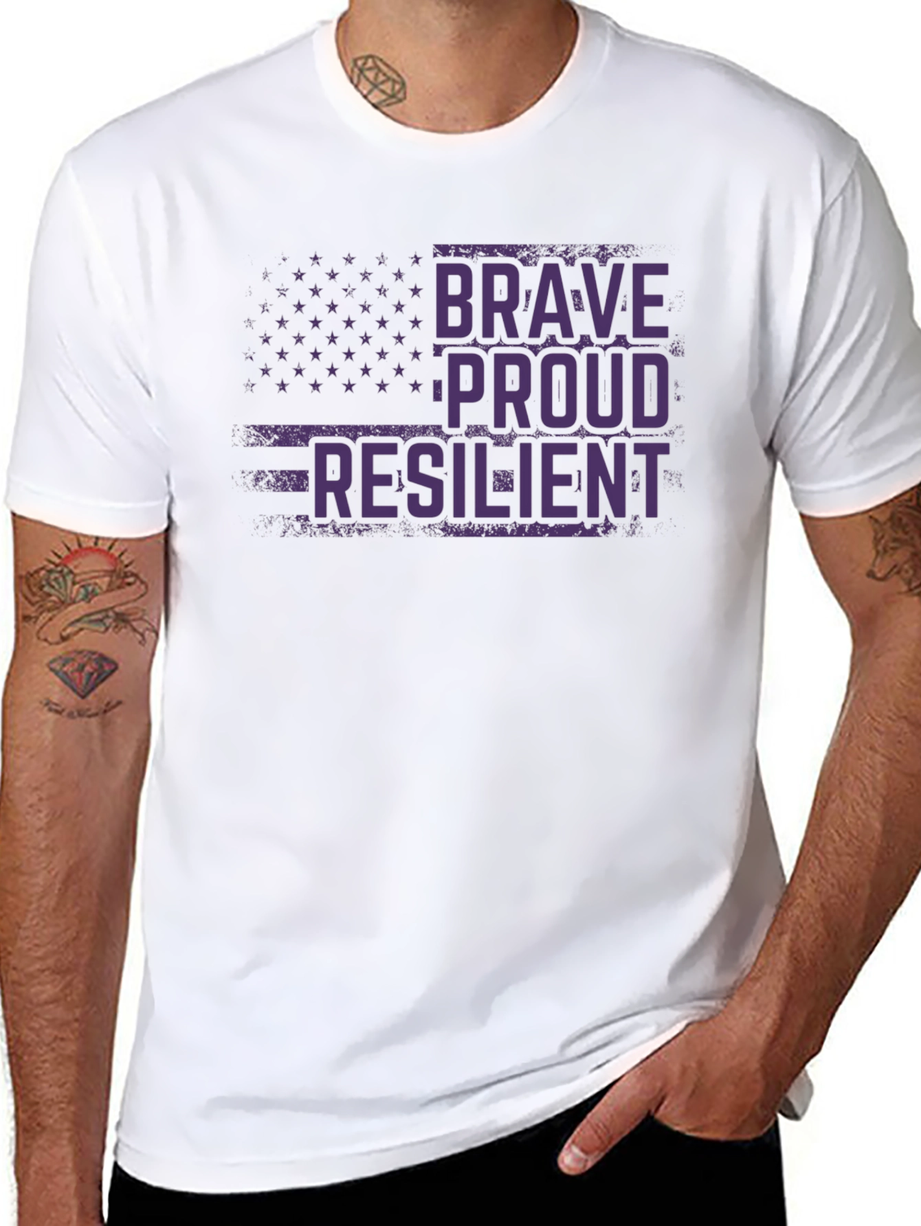 Brave Proud Resilient Graphic T-Shirt