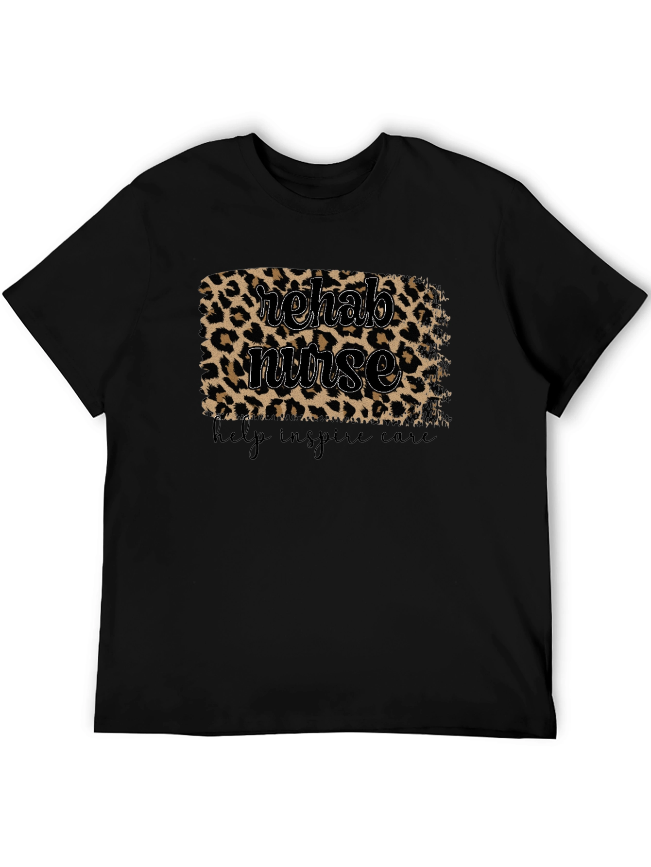 Rehab Nurse Leopard Print T-Shirt - Caregiver Appreciation