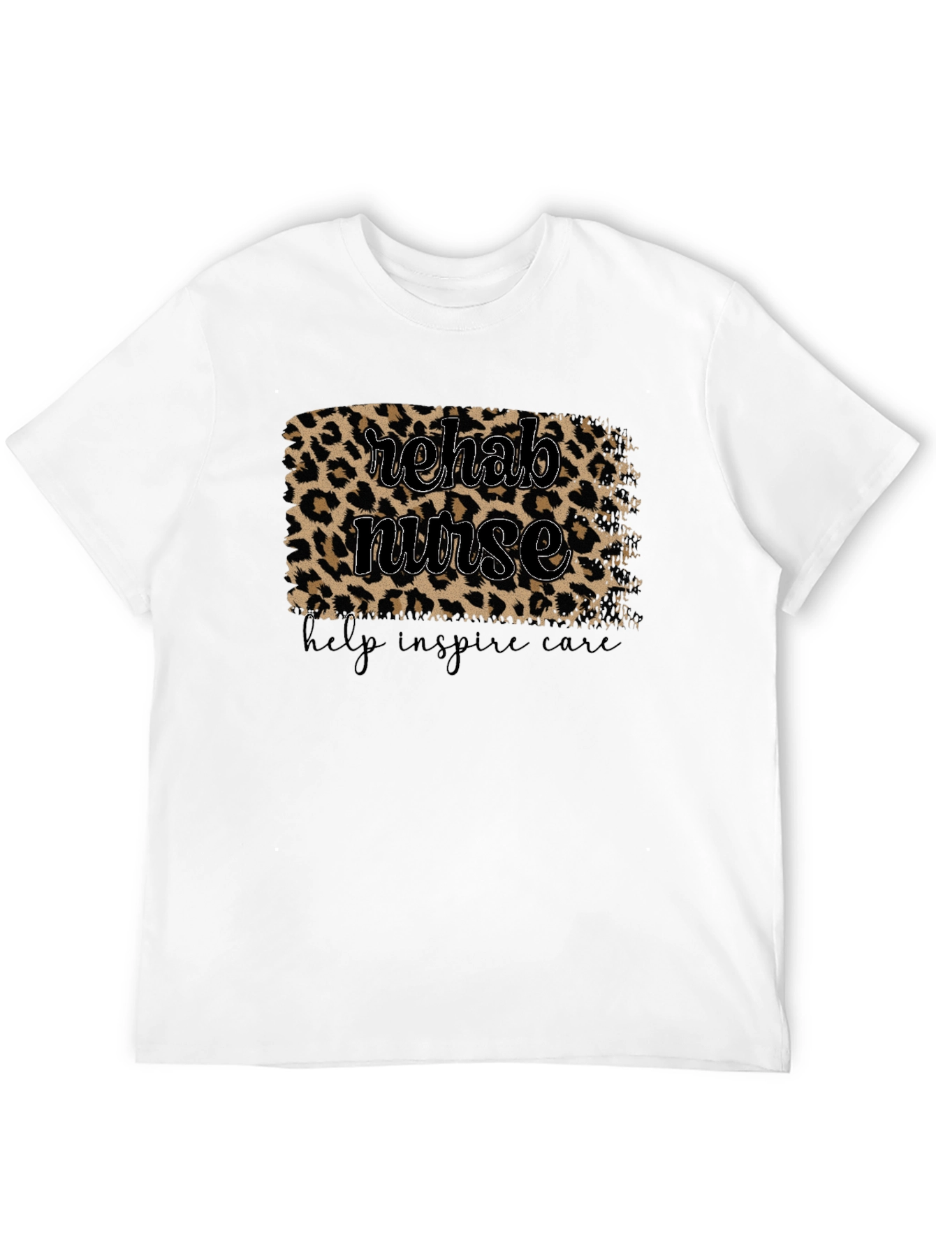Rehab Nurse Leopard Print T-Shirt - Caregiver Appreciation
