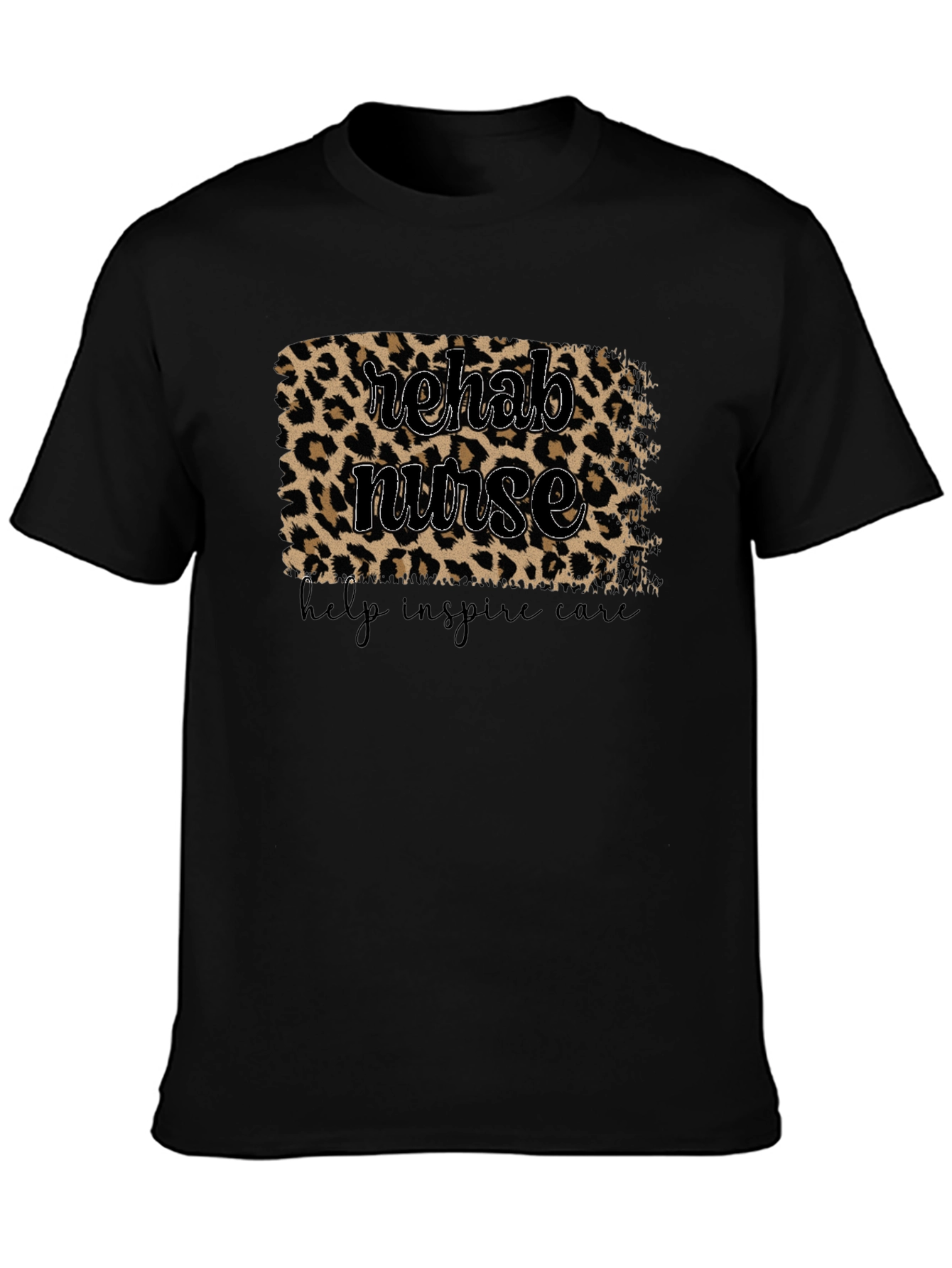 Rehab Nurse Leopard Print T-Shirt - Caregiver Appreciation