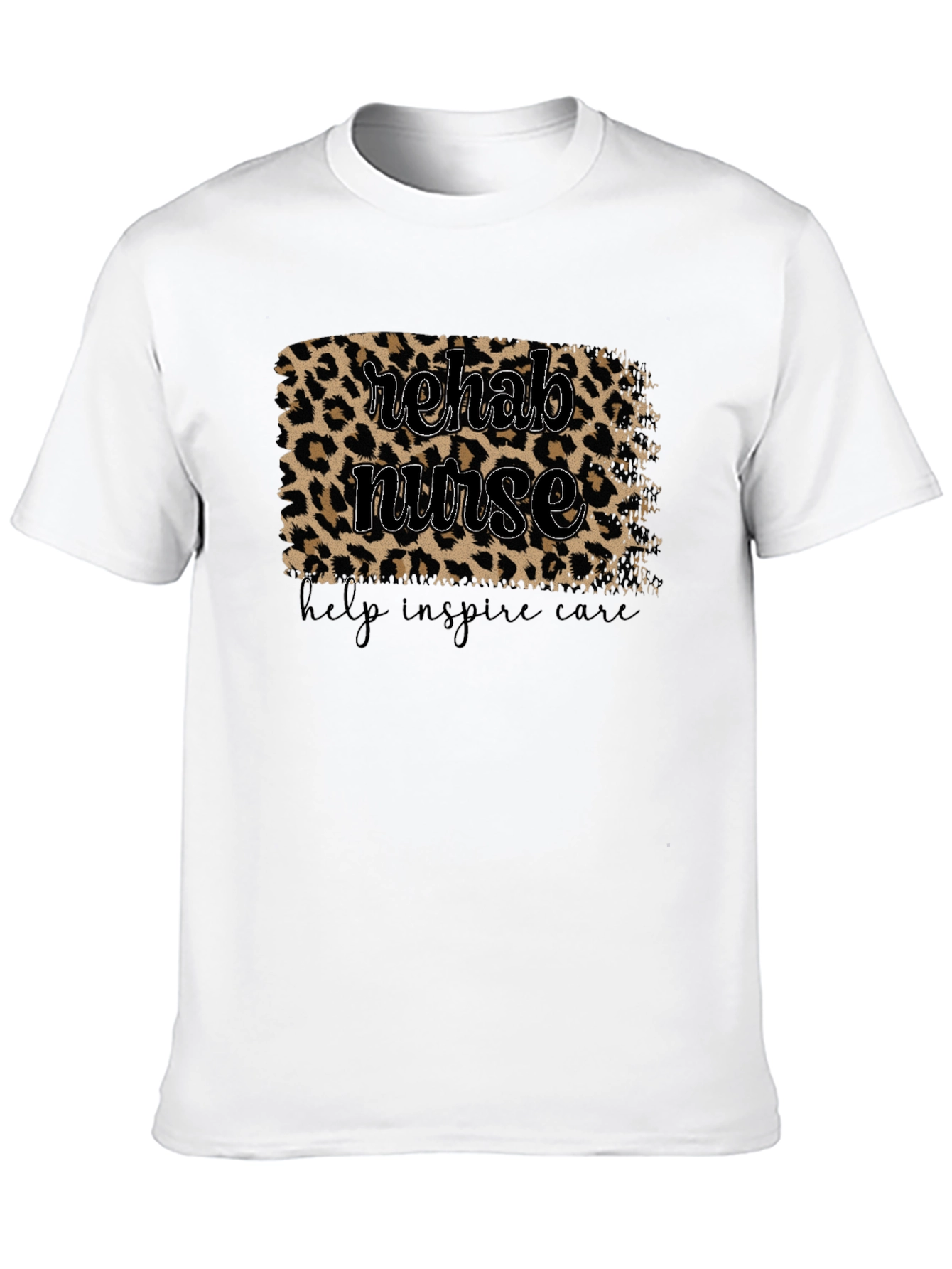 Rehab Nurse Leopard Print T-Shirt - Caregiver Appreciation