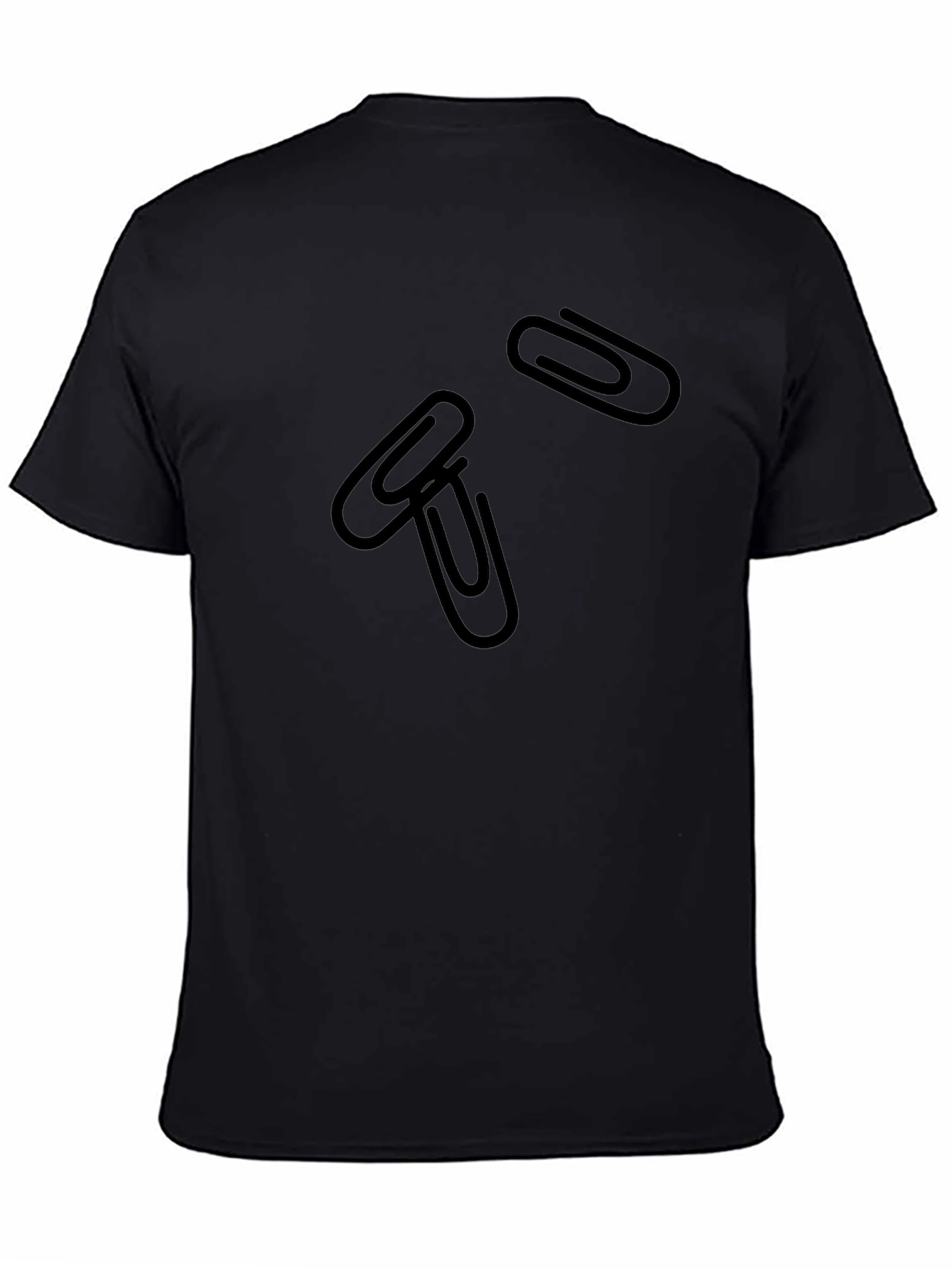 Paperclip Graphic Black T-Shirt