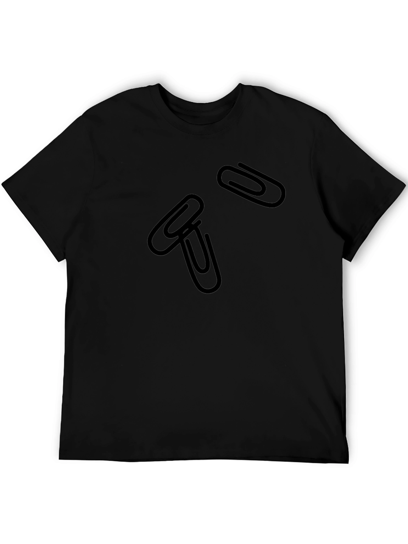 Paperclip Graphic Black T-Shirt