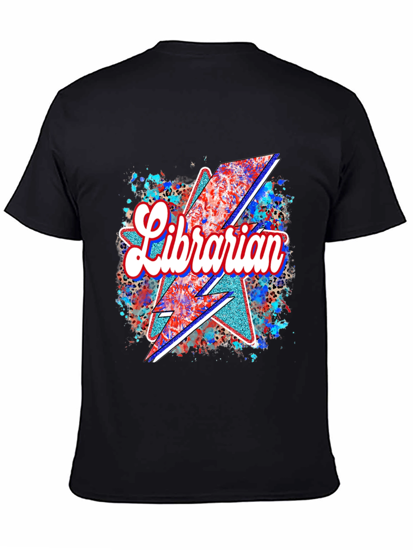 Librarian Patriotic Lightning Bolt T-Shirt
