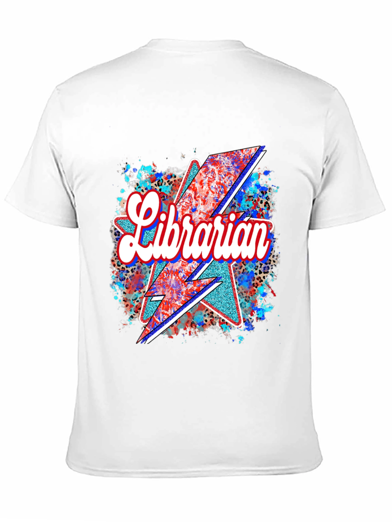 Librarian Patriotic Lightning Bolt T-Shirt