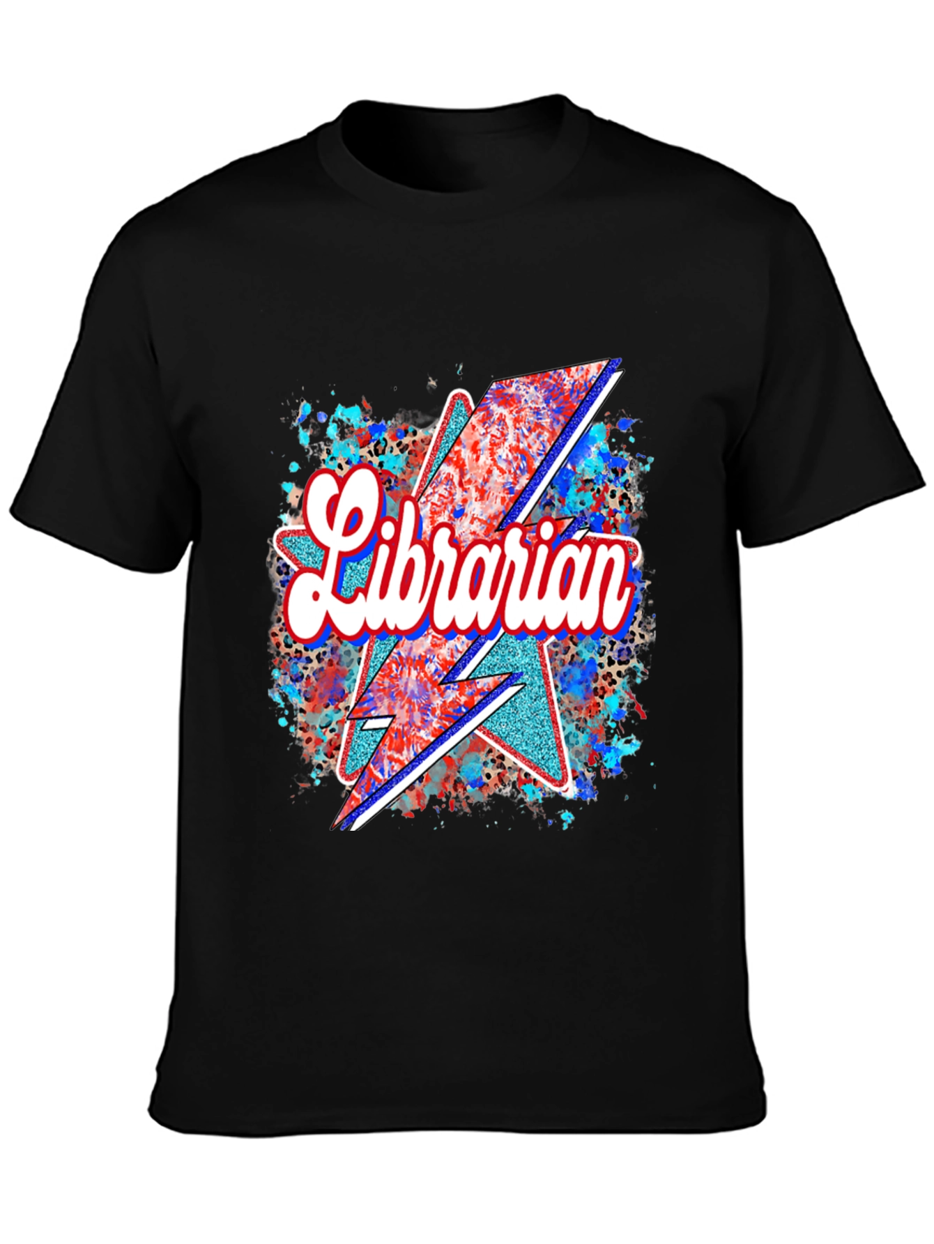 Librarian Patriotic Lightning Bolt T-Shirt