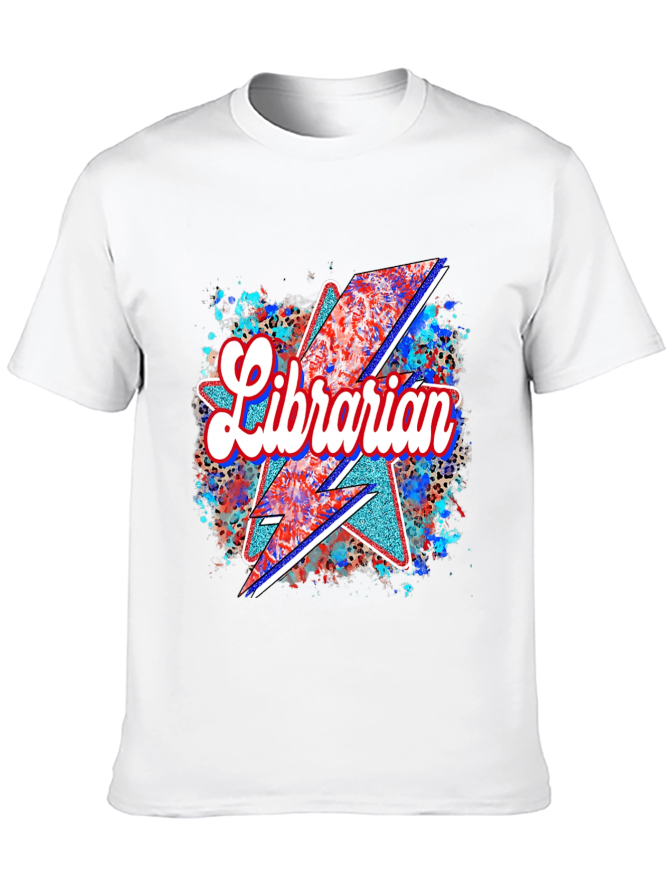 Librarian Patriotic Lightning Bolt T-Shirt