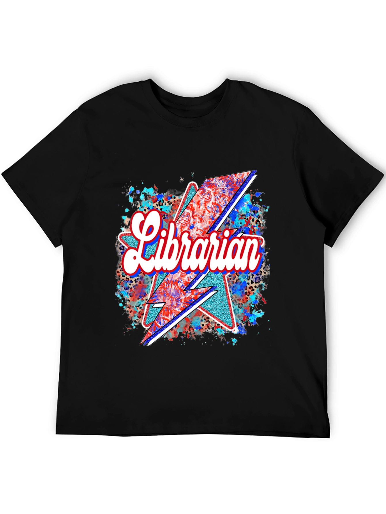 Librarian Patriotic Lightning Bolt T-Shirt