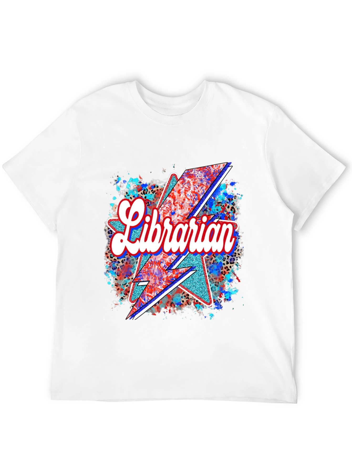 Librarian Patriotic Lightning Bolt T-Shirt