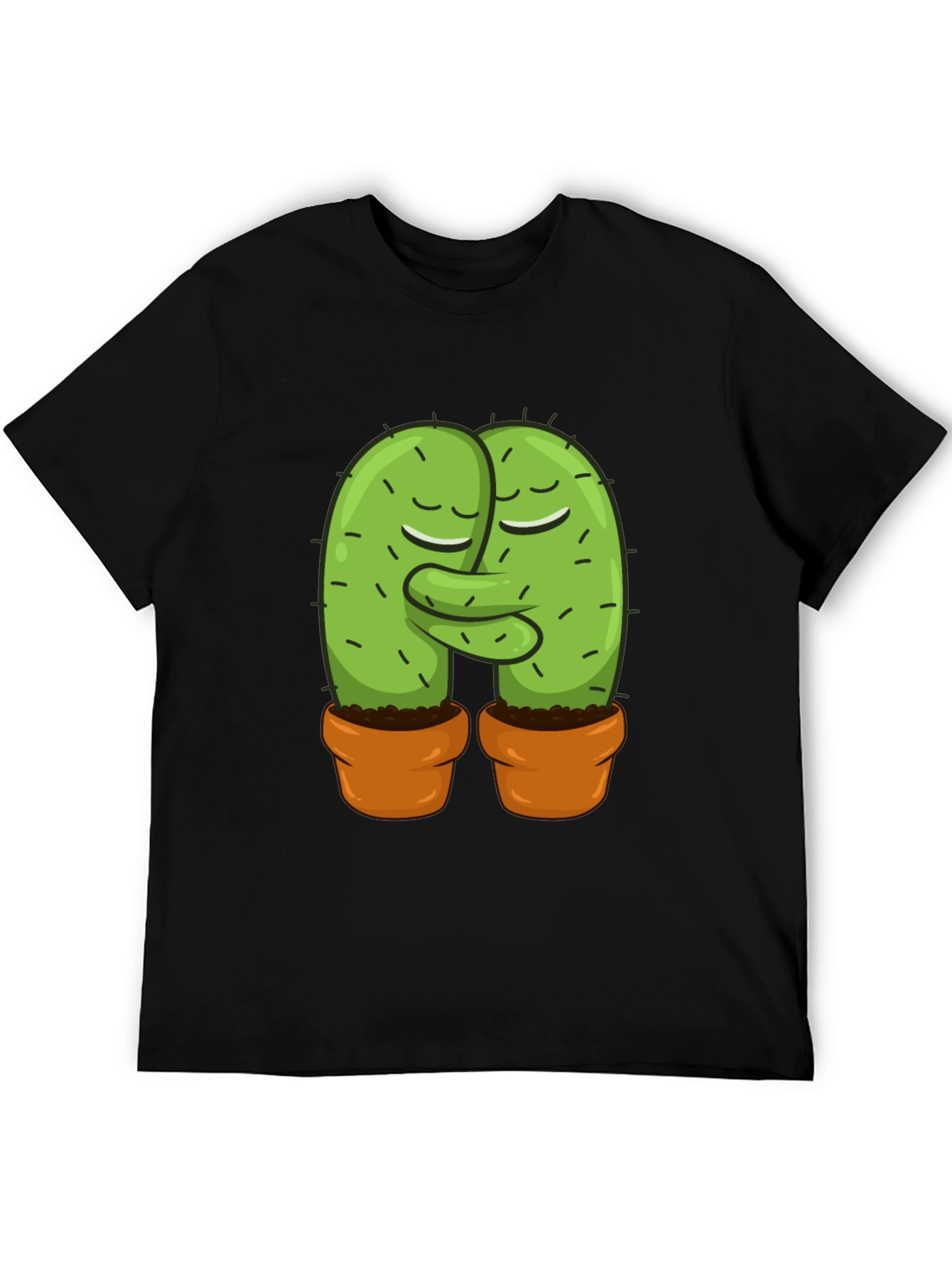 Cactus Love Graphic Tee - Hugging Cacti Design