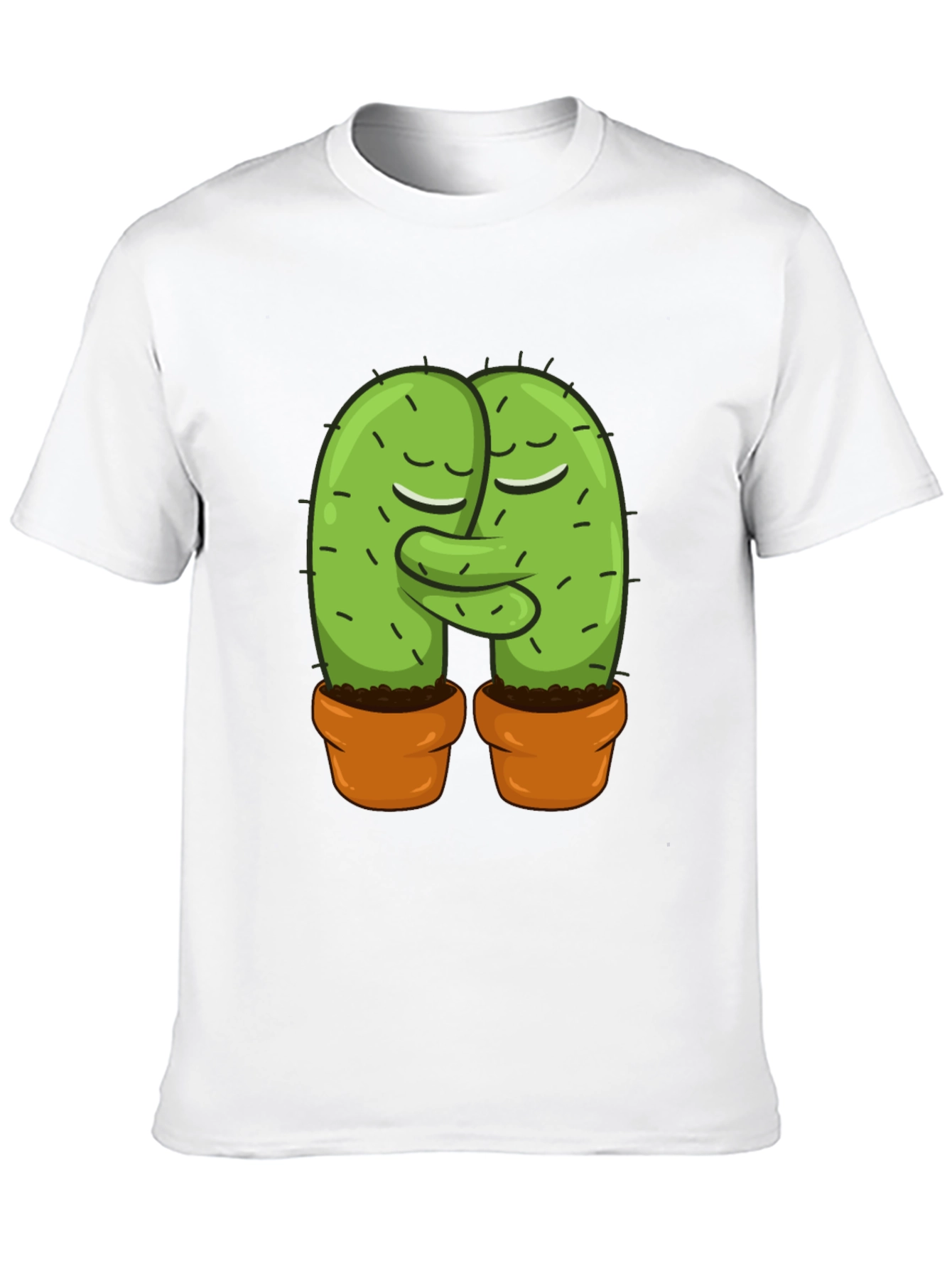 Cactus Love Graphic Tee - Hugging Cacti Design