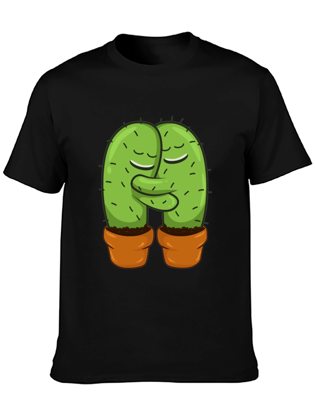 Cactus Love Graphic Tee - Hugging Cacti Design