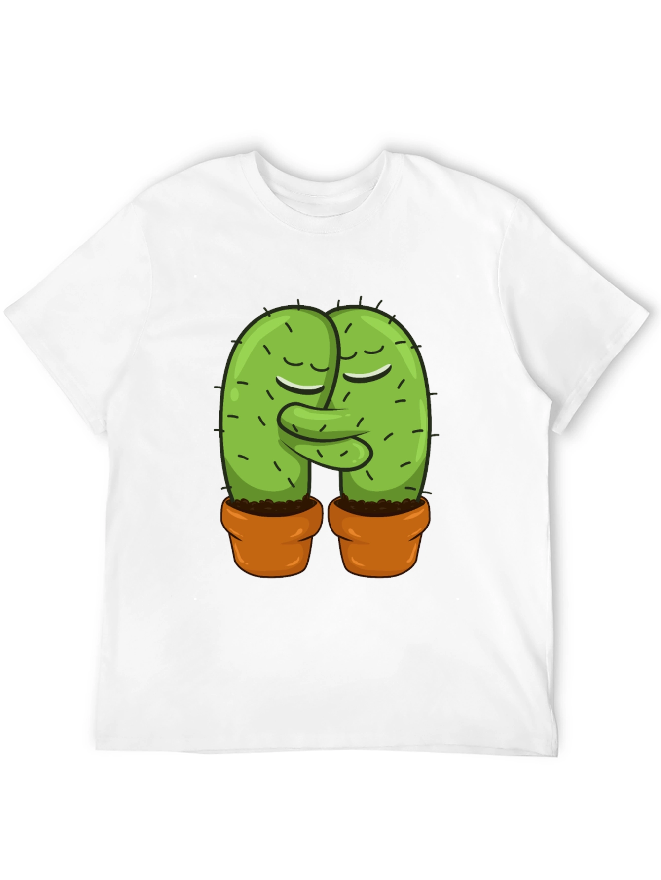Cactus Love Graphic Tee - Hugging Cacti Design