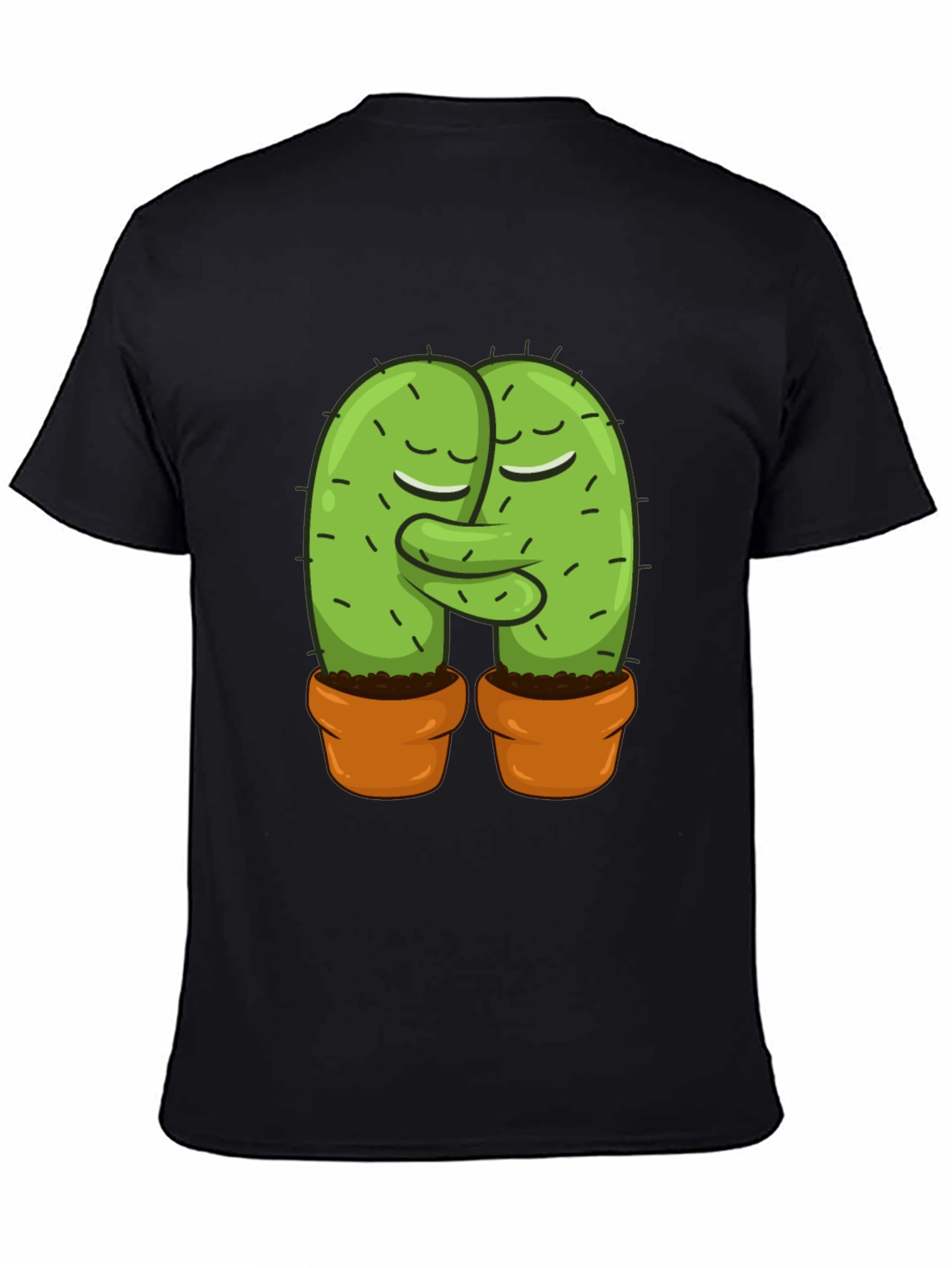 Cactus Love Graphic Tee - Hugging Cacti Design