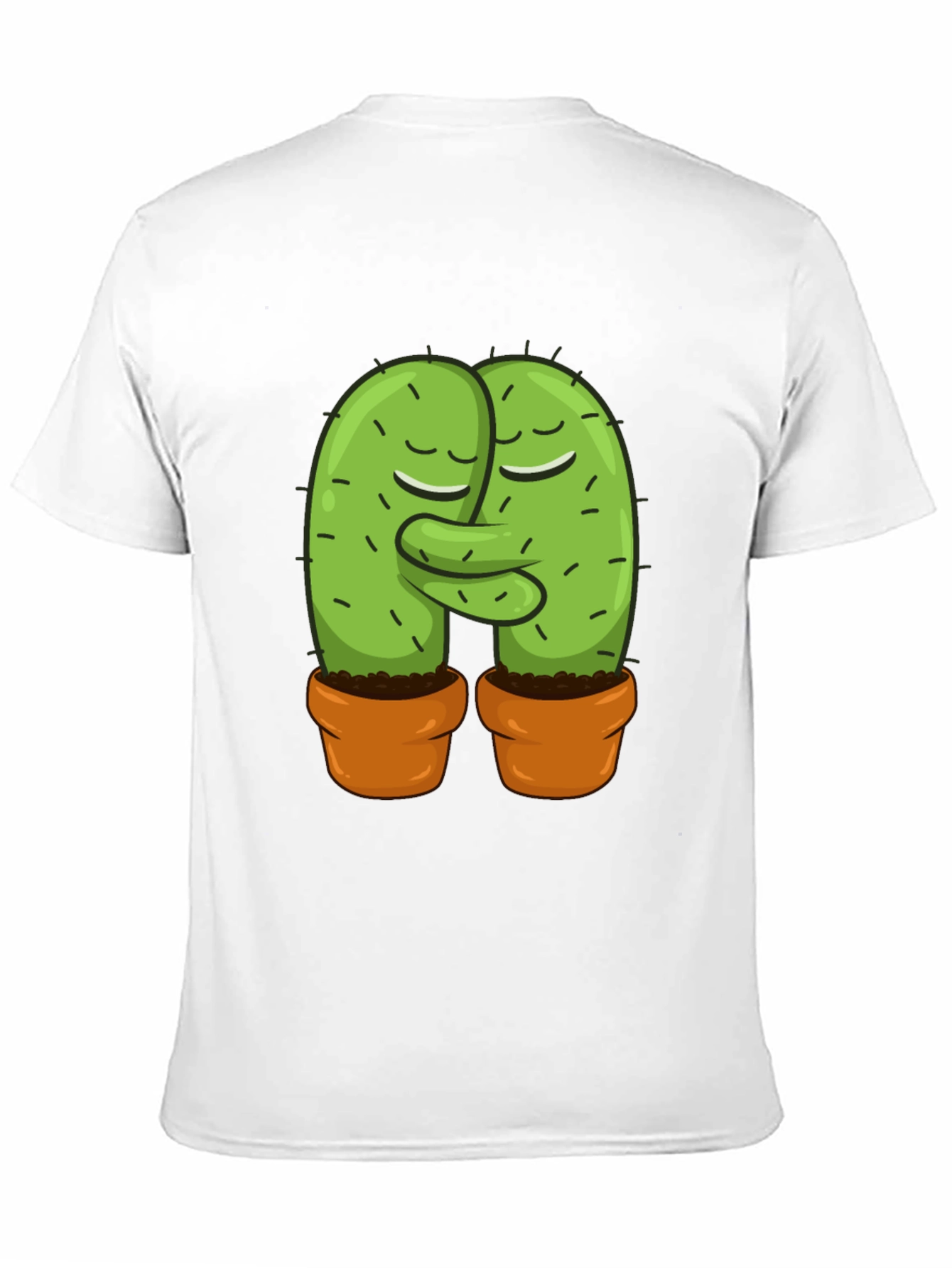 Cactus Love Graphic Tee - Hugging Cacti Design