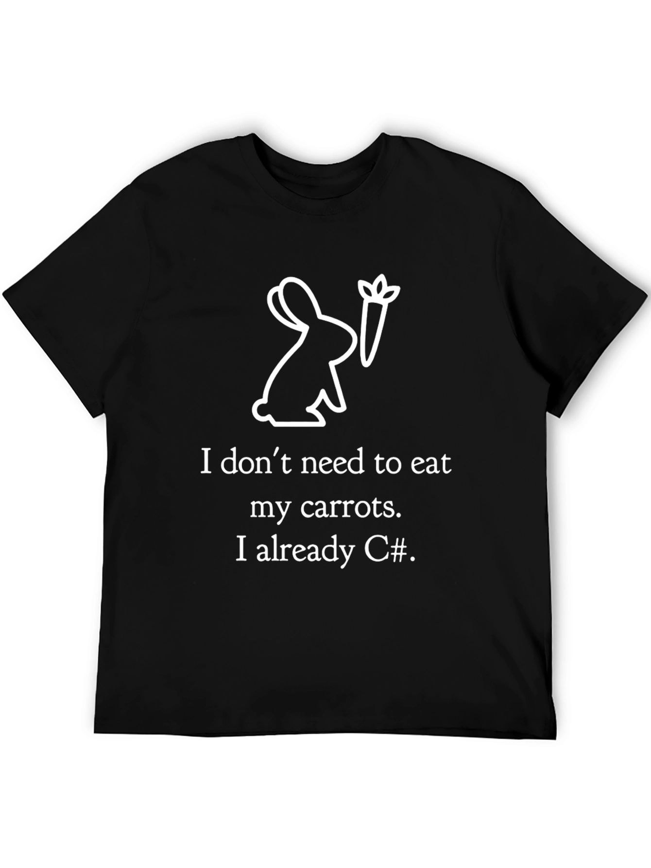 Funny C# Programmer Rabbit Carrot T-Shirt