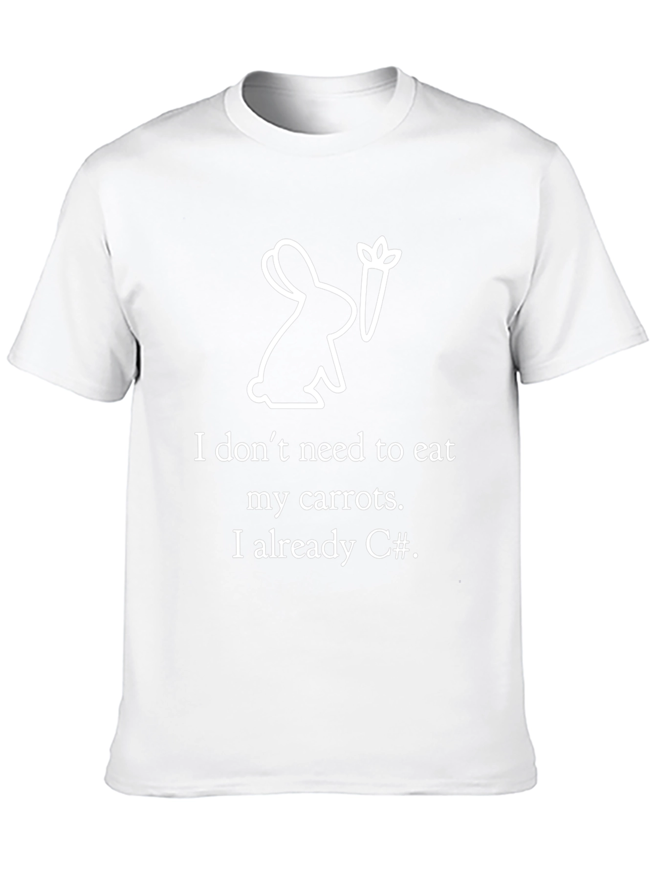 Funny C# Programmer Rabbit Carrot T-Shirt