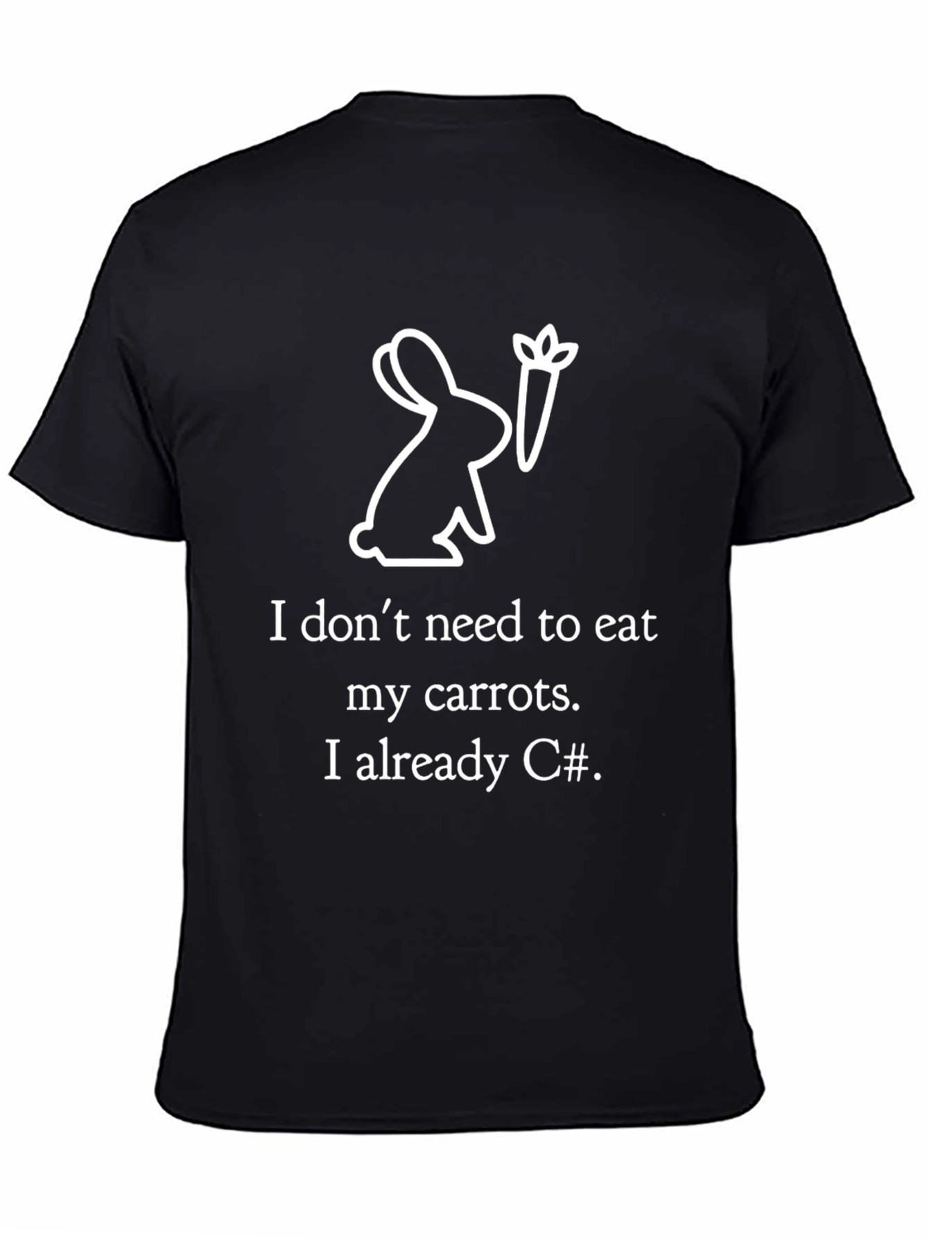 Funny C# Programmer Rabbit Carrot T-Shirt