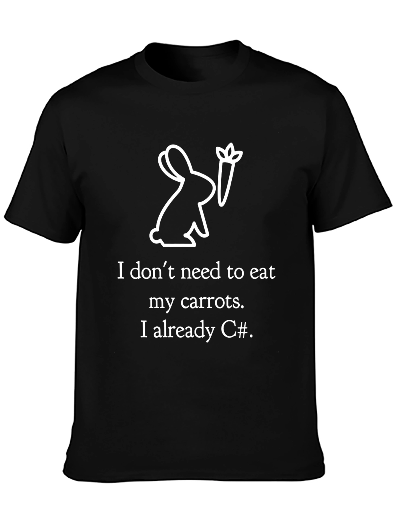 Funny C# Programmer Rabbit Carrot T-Shirt