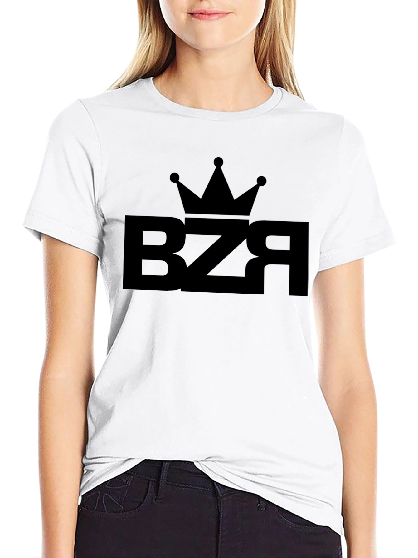BZR Crown Graphic Tee - Black Cotton Blend
