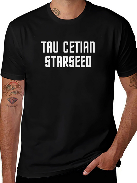 Tau Cetian Starseed Graphic T-Shirt - Black