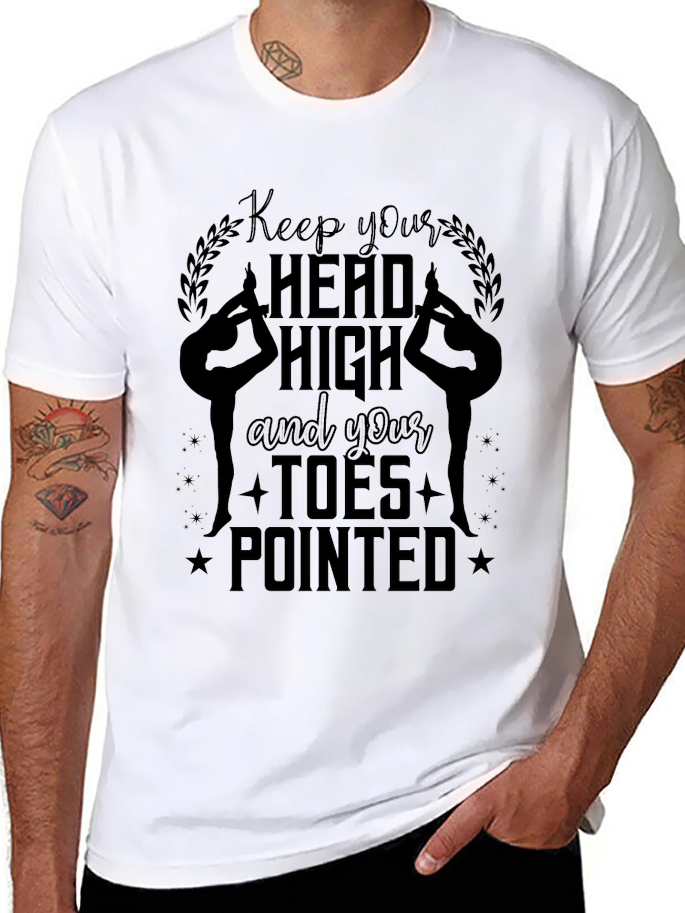 Keep Your Head High Gymnastics Black T-Shirt