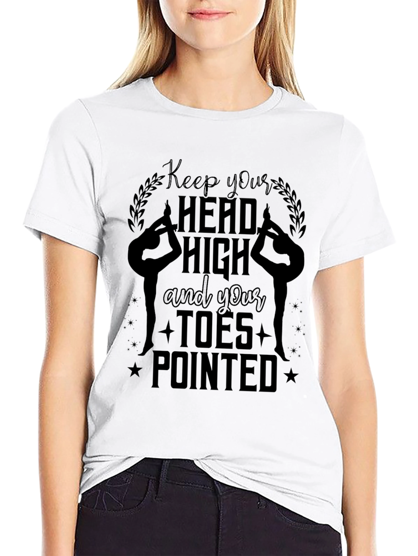 Keep Your Head High Gymnastics Black T-Shirt