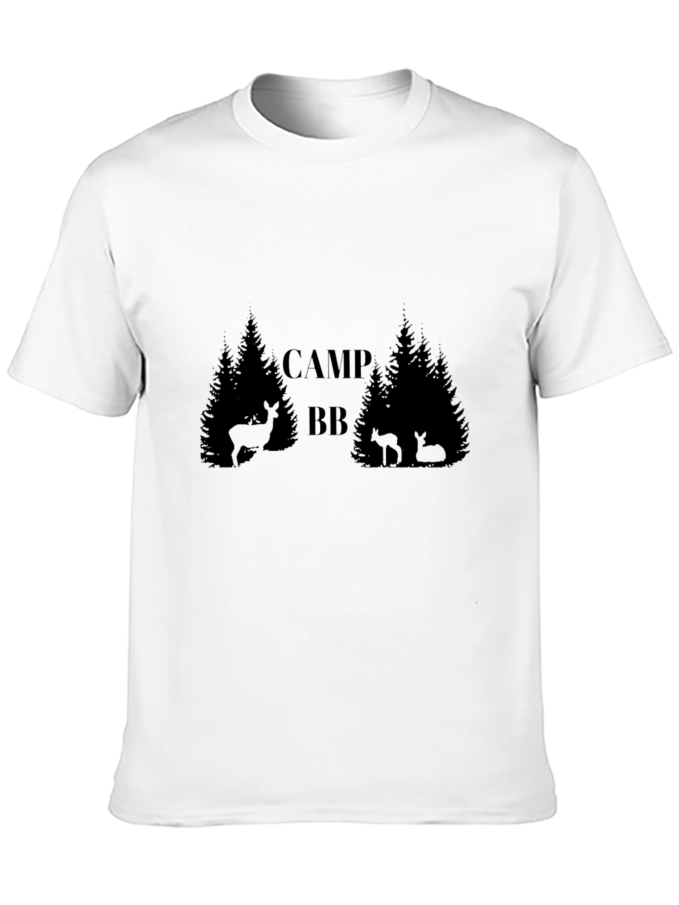 Camp BB Deer Forest Black T-Shirt