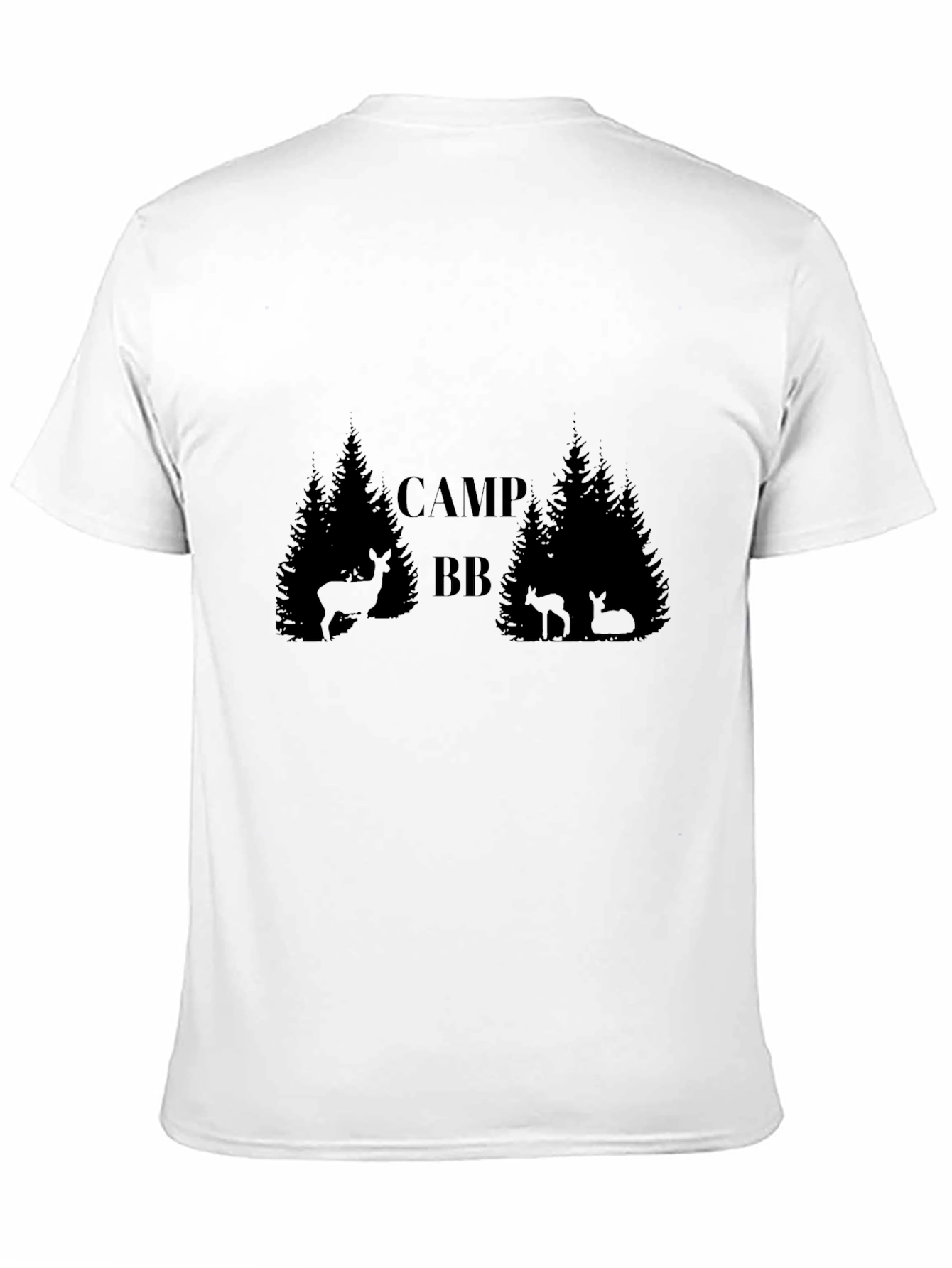 Camp BB Deer Forest Black T-Shirt