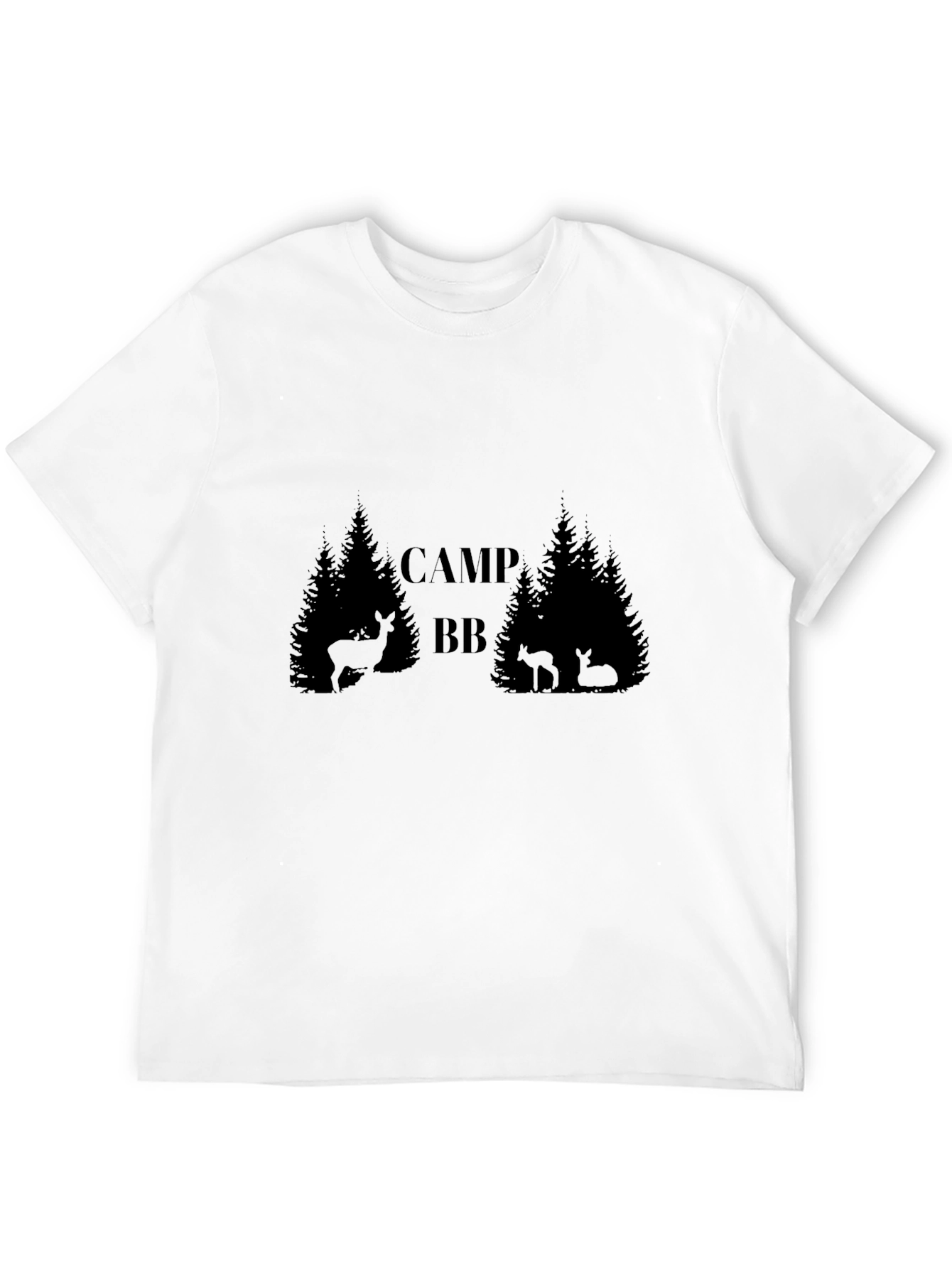 Camp BB Deer Forest Black T-Shirt